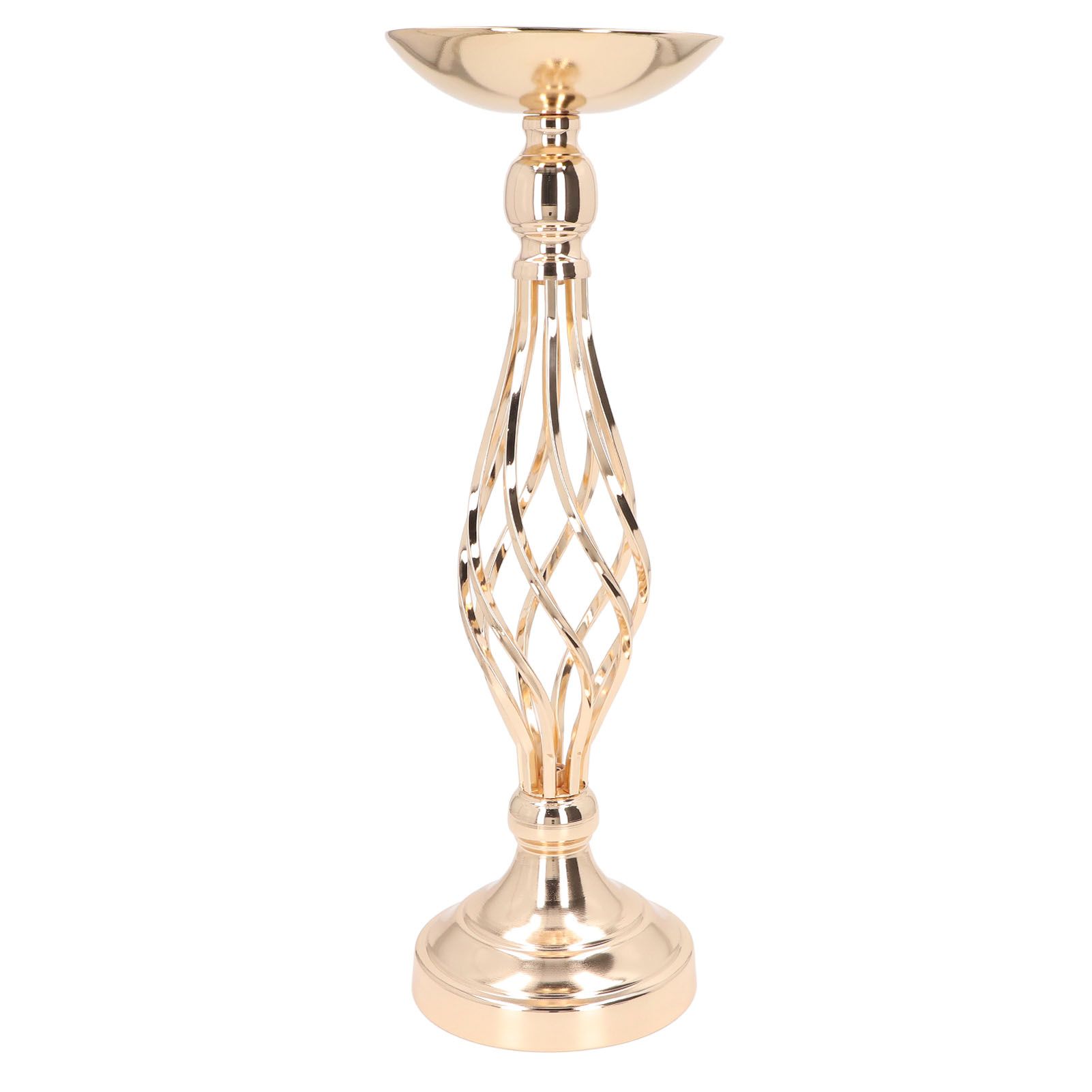 Table Candlestick Ornament Iron Twisted Curb Candle Holder Decorative Ornament Wedding Candlestick Decoration Gold S - Image 1