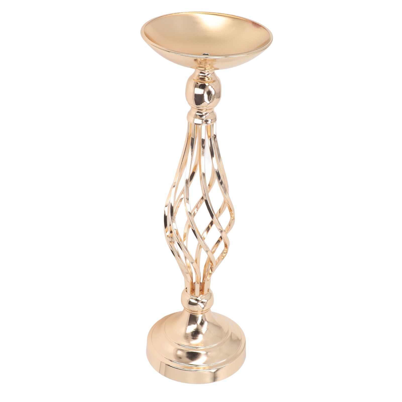 Table Candlestick Ornament Iron Twisted Curb Candle Holder Decorative Ornament Wedding Candlestick Decoration Gold S - Image 2