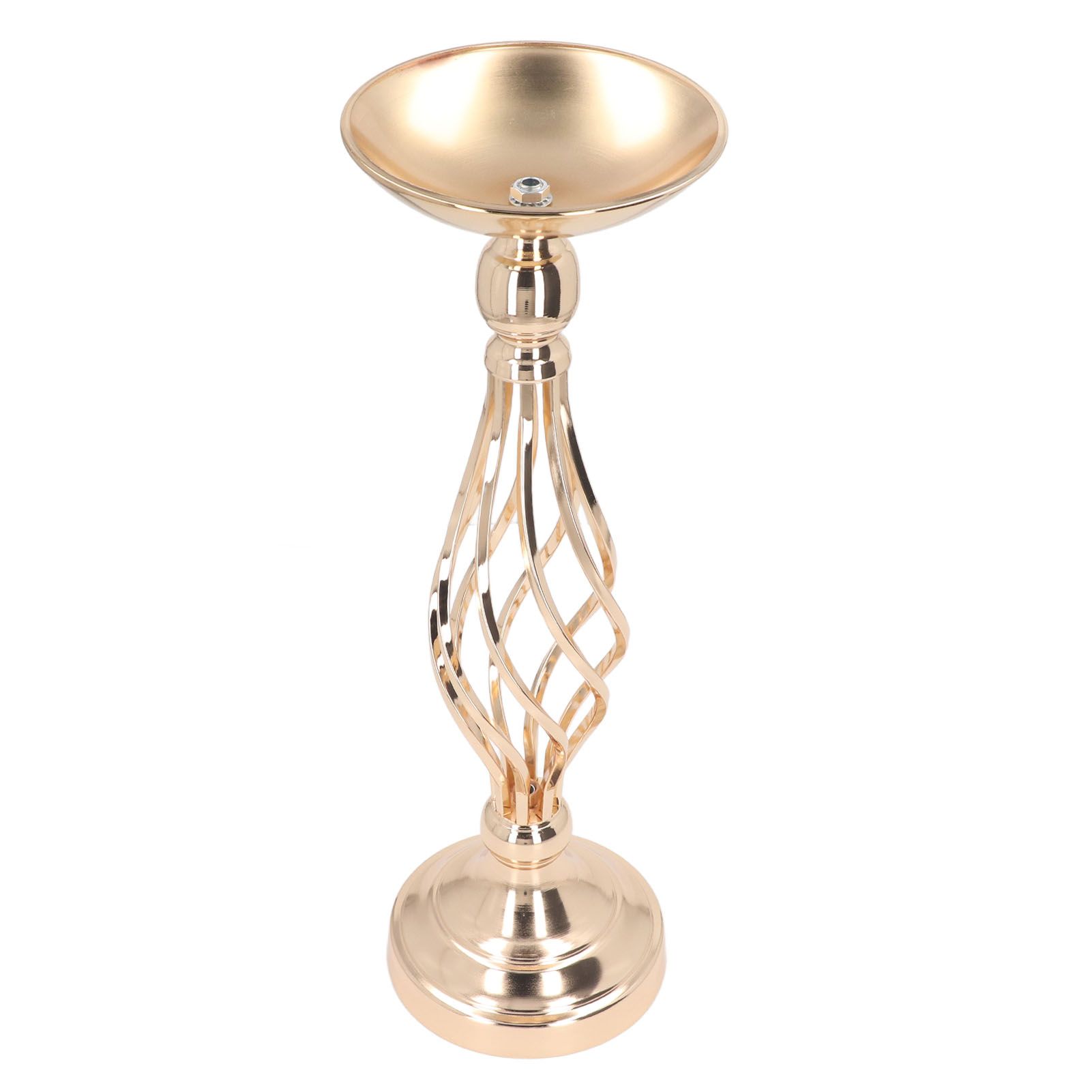 Table Candlestick Ornament Iron Twisted Curb Candle Holder Decorative Ornament Wedding Candlestick Decoration Gold S - Image 3