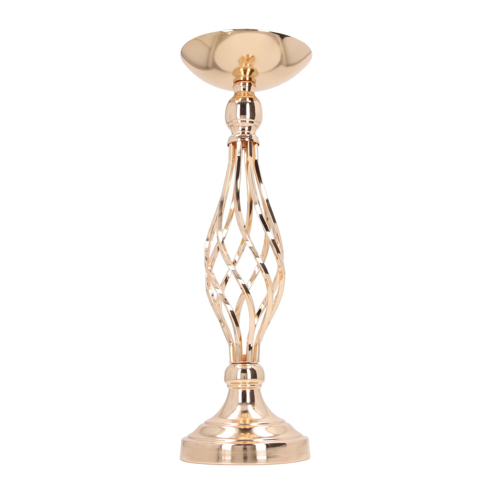 Table Candlestick Ornament Iron Twisted Curb Candle Holder Decorative Ornament Wedding Candlestick Decoration Gold S - Image 4