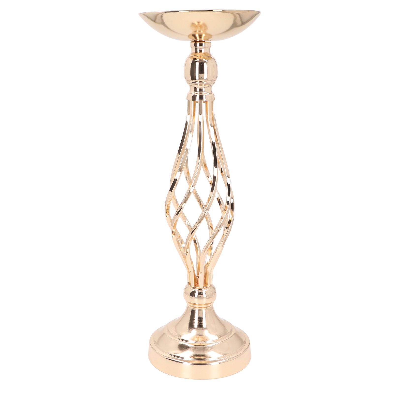 Table Candlestick Ornament Iron Twisted Curb Candle Holder Decorative Ornament Wedding Candlestick Decoration Gold S - Image 5