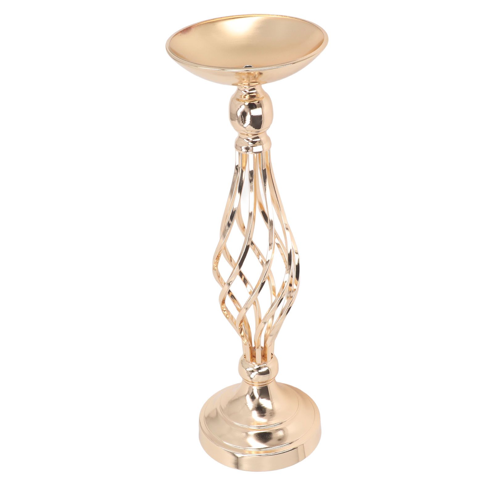 Table Candlestick Ornament Iron Twisted Curb Candle Holder Decorative Ornament Wedding Candlestick Decoration Gold S - Image 6