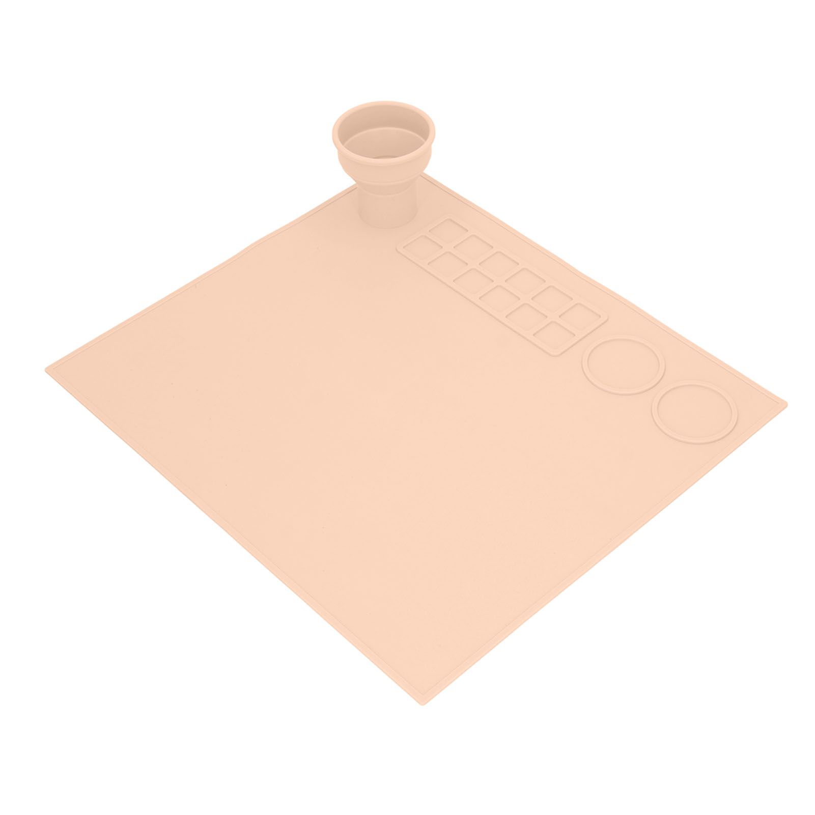 Silicone Painting Mat Prevent Slip Thick Large Kids Craft Art Mat with Cup for Doodling DIY Orange - Image 5