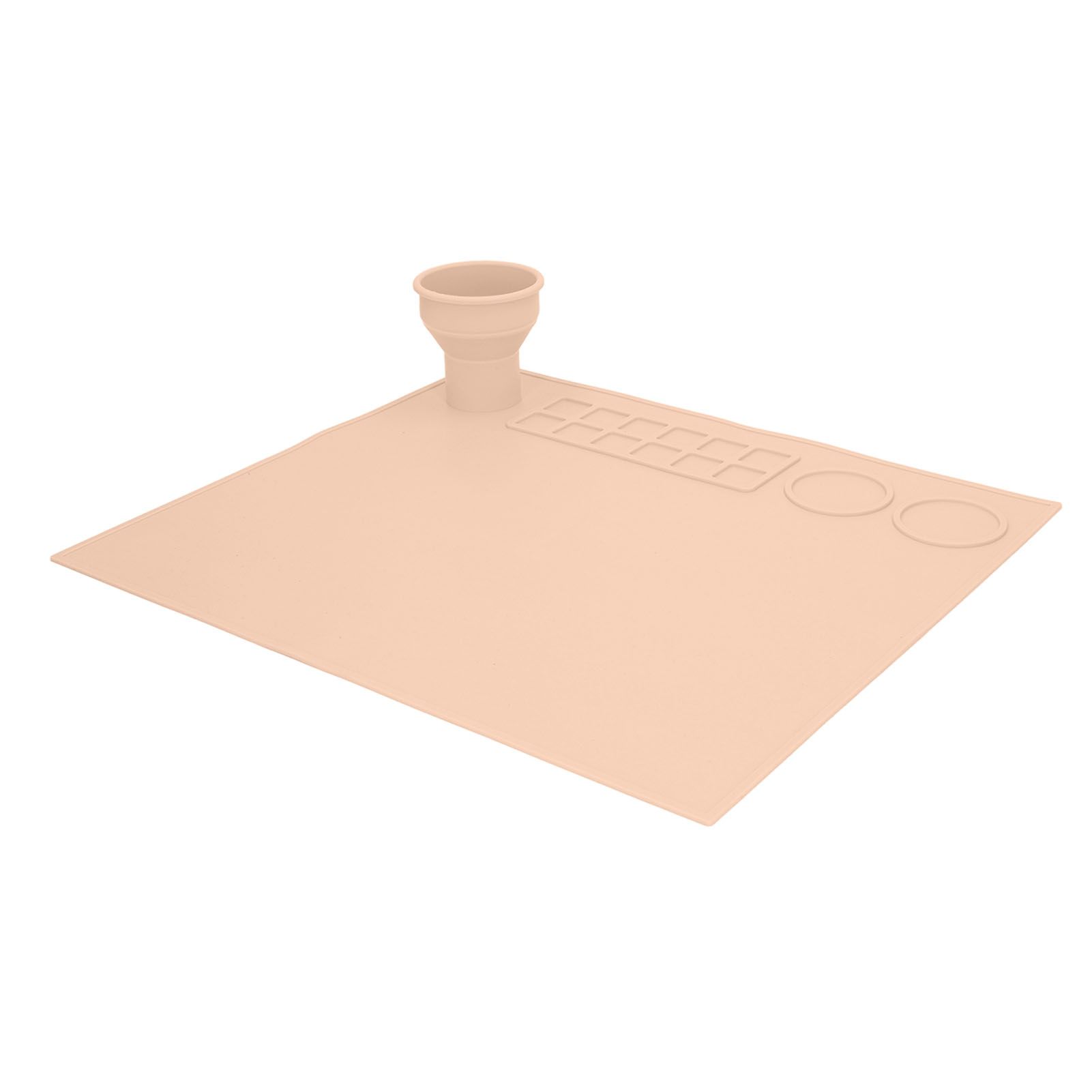 Silicone Painting Mat Prevent Slip Thick Large Kids Craft Art Mat with Cup for Doodling DIY Orange - Image 7