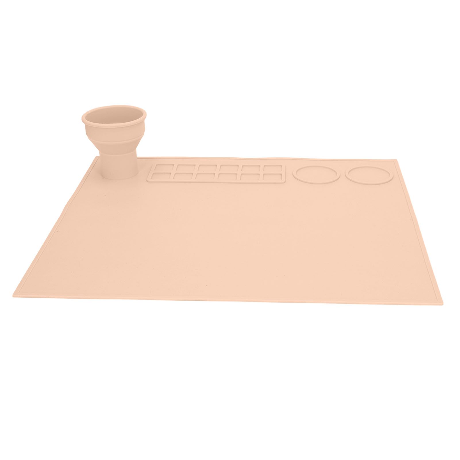 Silicone Painting Mat Prevent Slip Thick Large Kids Craft Art Mat with Cup for Doodling DIY Orange - Image 8