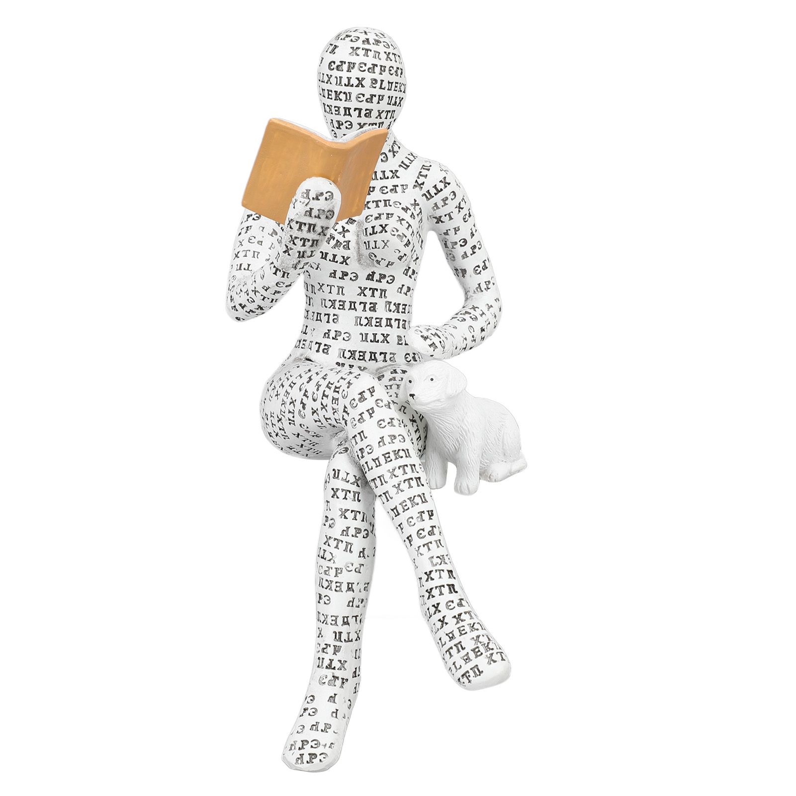 Women Thinker Statue Unique Resin Pulp Reading Women Figurine Decor for Home Office Library W310 11 - Image 1