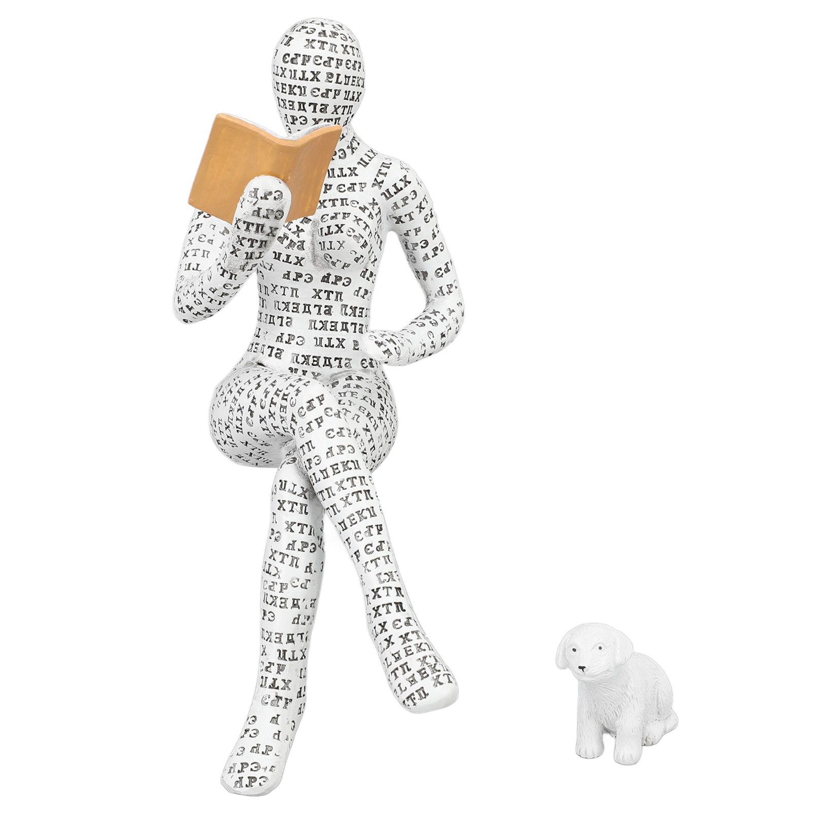 Women Thinker Statue Unique Resin Pulp Reading Women Figurine Decor for Home Office Library W310 11 - Image 2