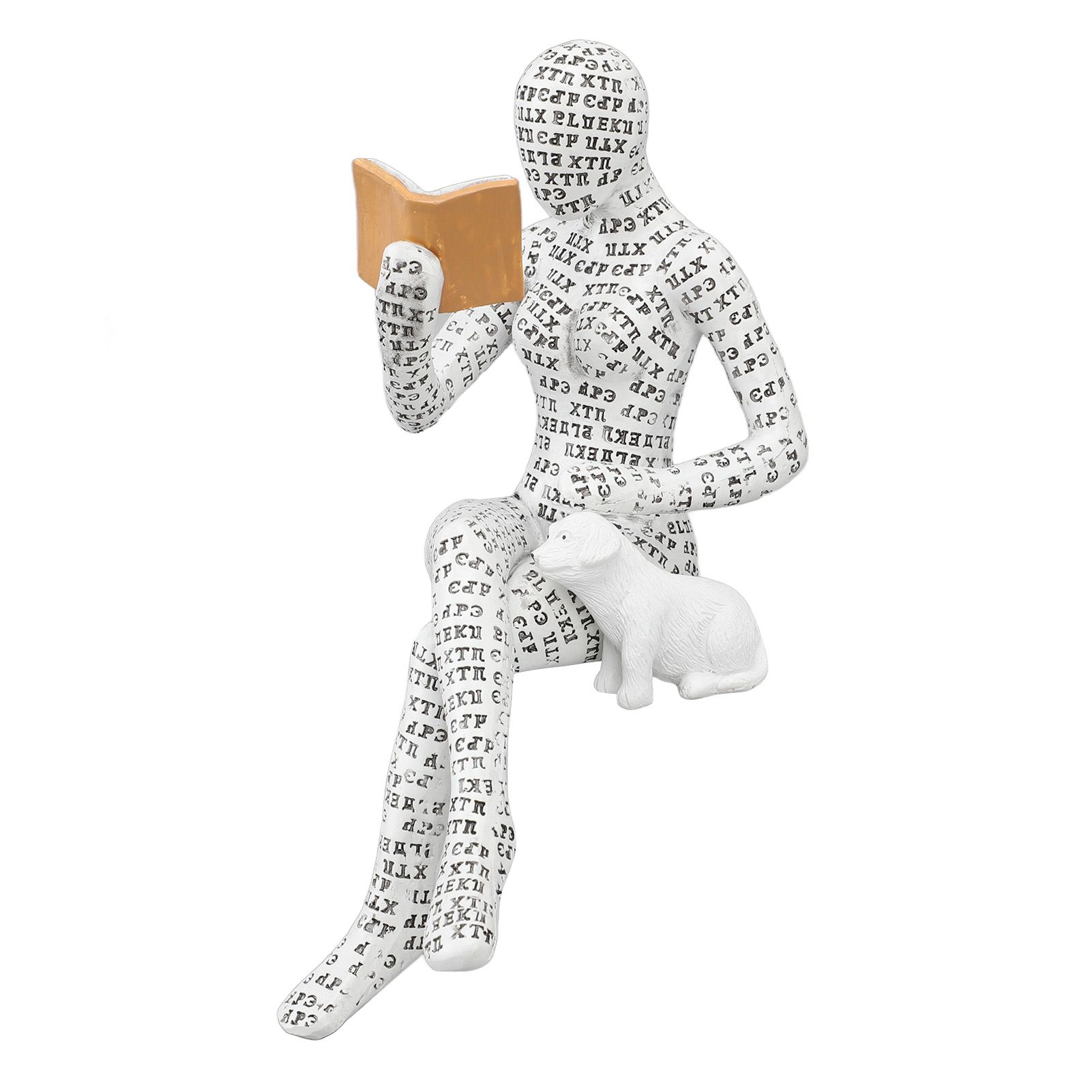 Women Thinker Statue Unique Resin Pulp Reading Women Figurine Decor for Home Office Library W310 11 - Image 3