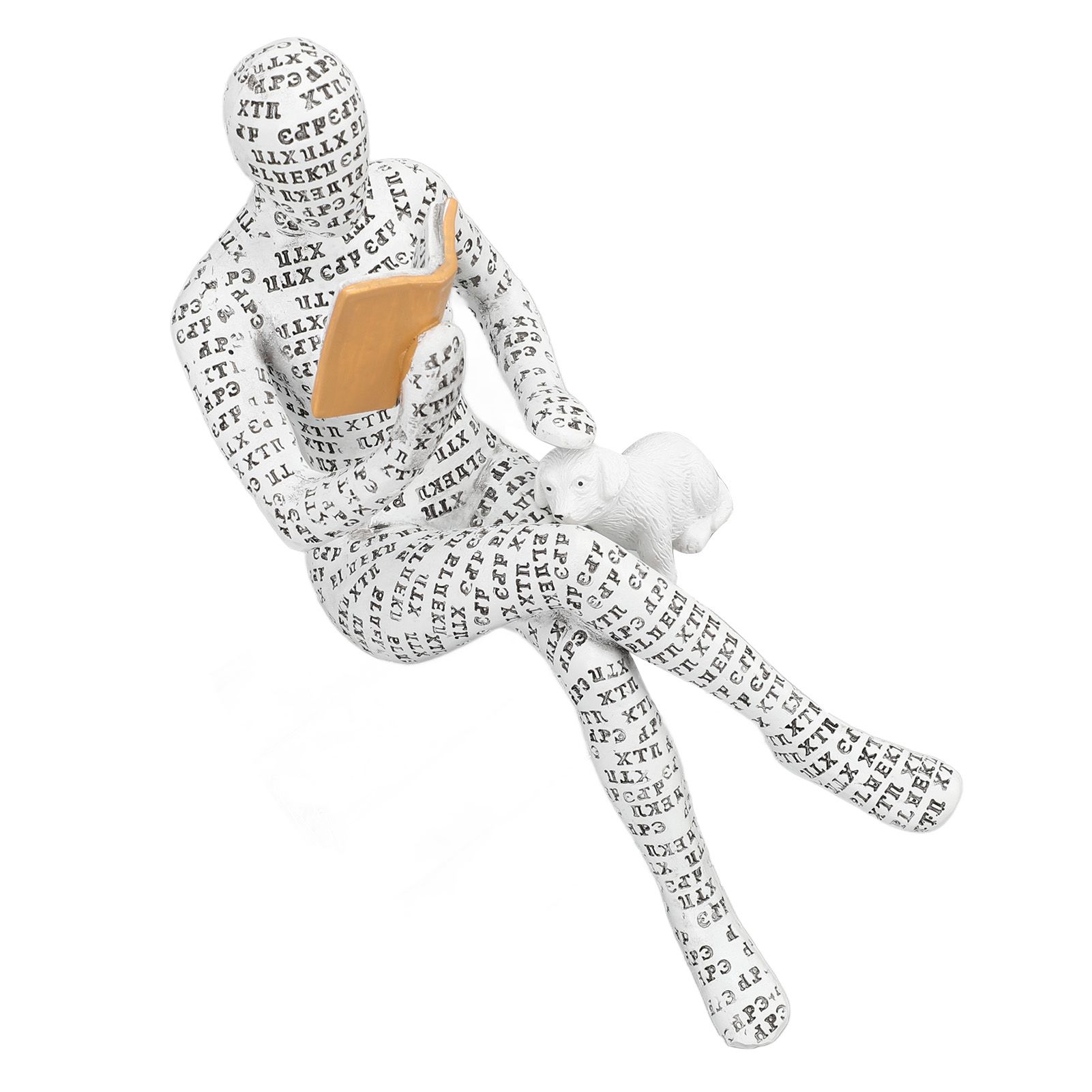 Women Thinker Statue Unique Resin Pulp Reading Women Figurine Decor for Home Office Library W310 11 - Image 4