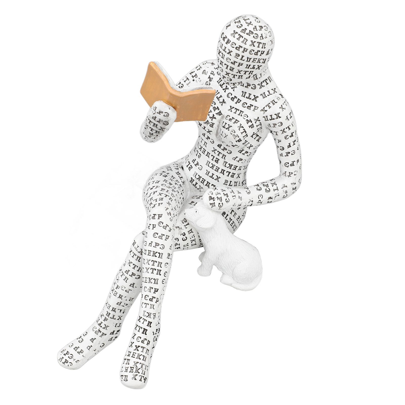 Women Thinker Statue Unique Resin Pulp Reading Women Figurine Decor for Home Office Library W310 11 - Image 5