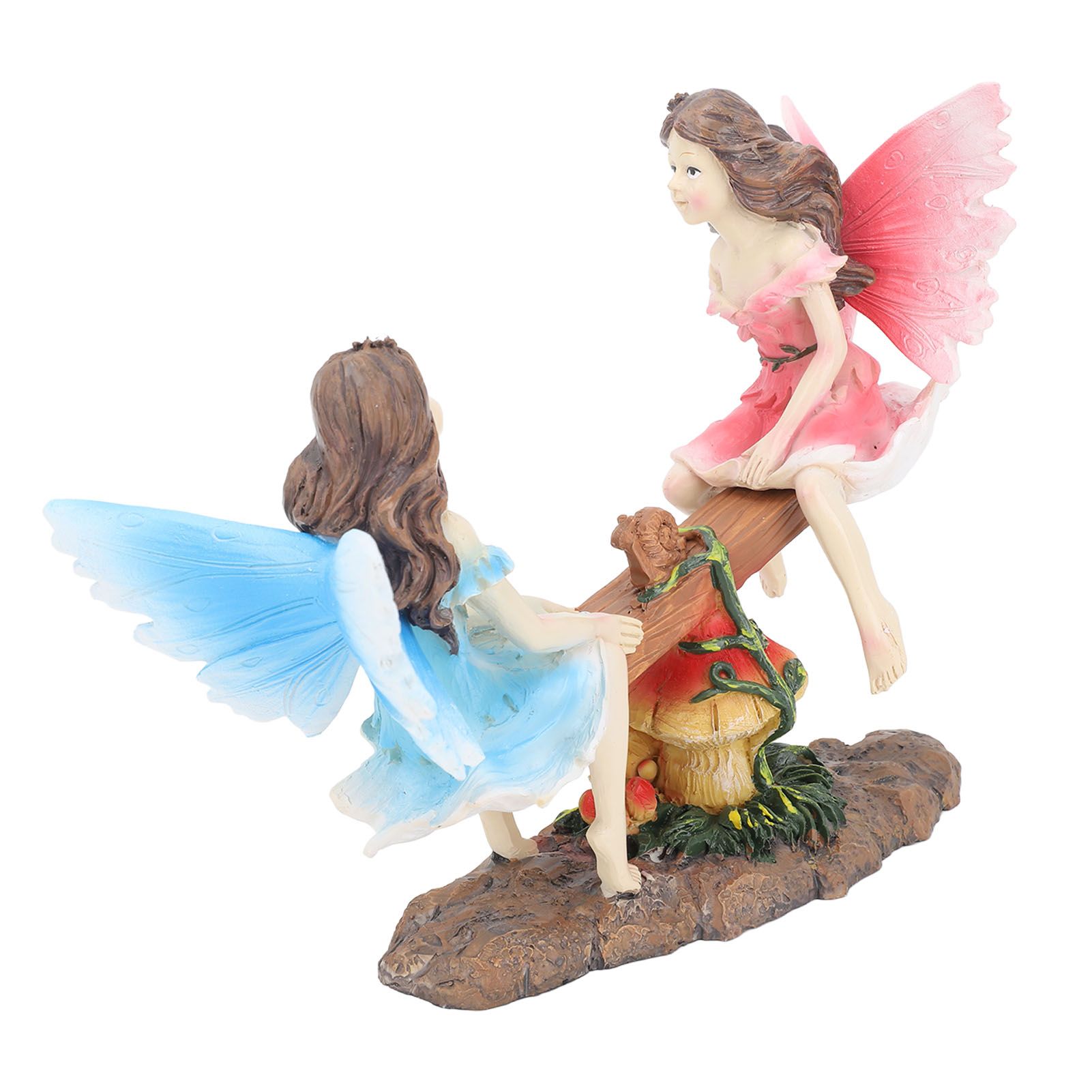 Fairy Statue Ornament Seesaw Figure Resin Realistic Figurine Decoration for Garden Home Living Room Office - Image 2