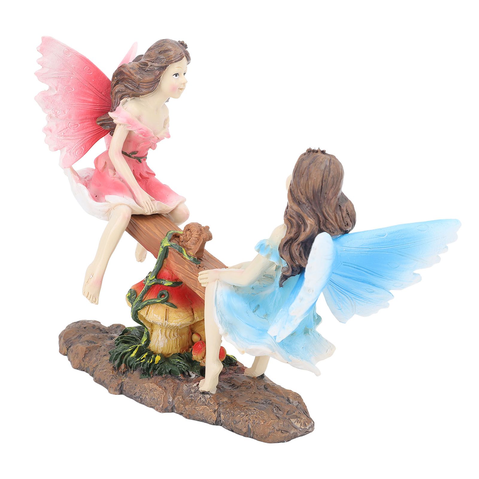 Fairy Statue Ornament Seesaw Figure Resin Realistic Figurine Decoration for Garden Home Living Room Office - Image 3