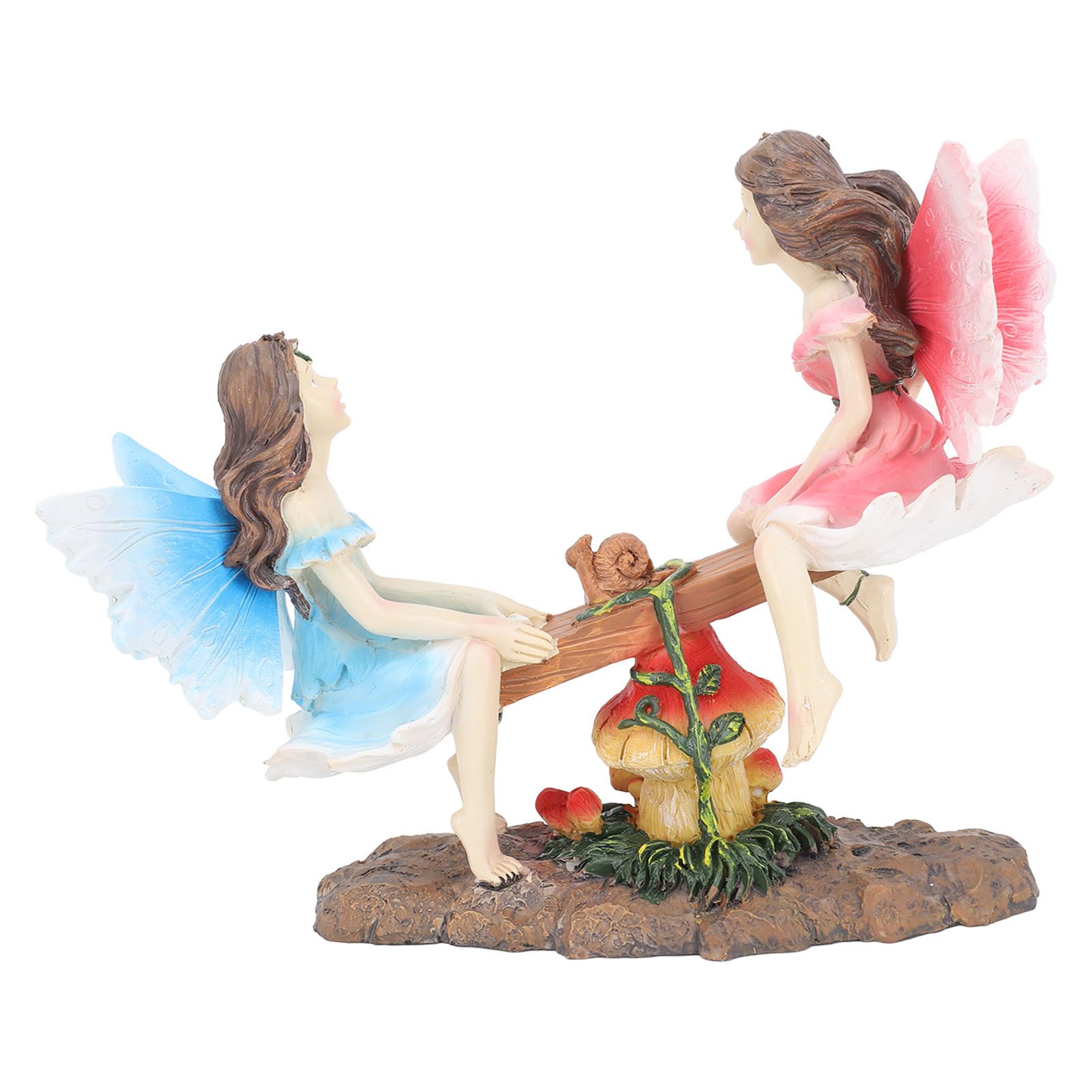 Fairy Statue Ornament Seesaw Figure Resin Realistic Figurine Decoration for Garden Home Living Room Office - Image 6