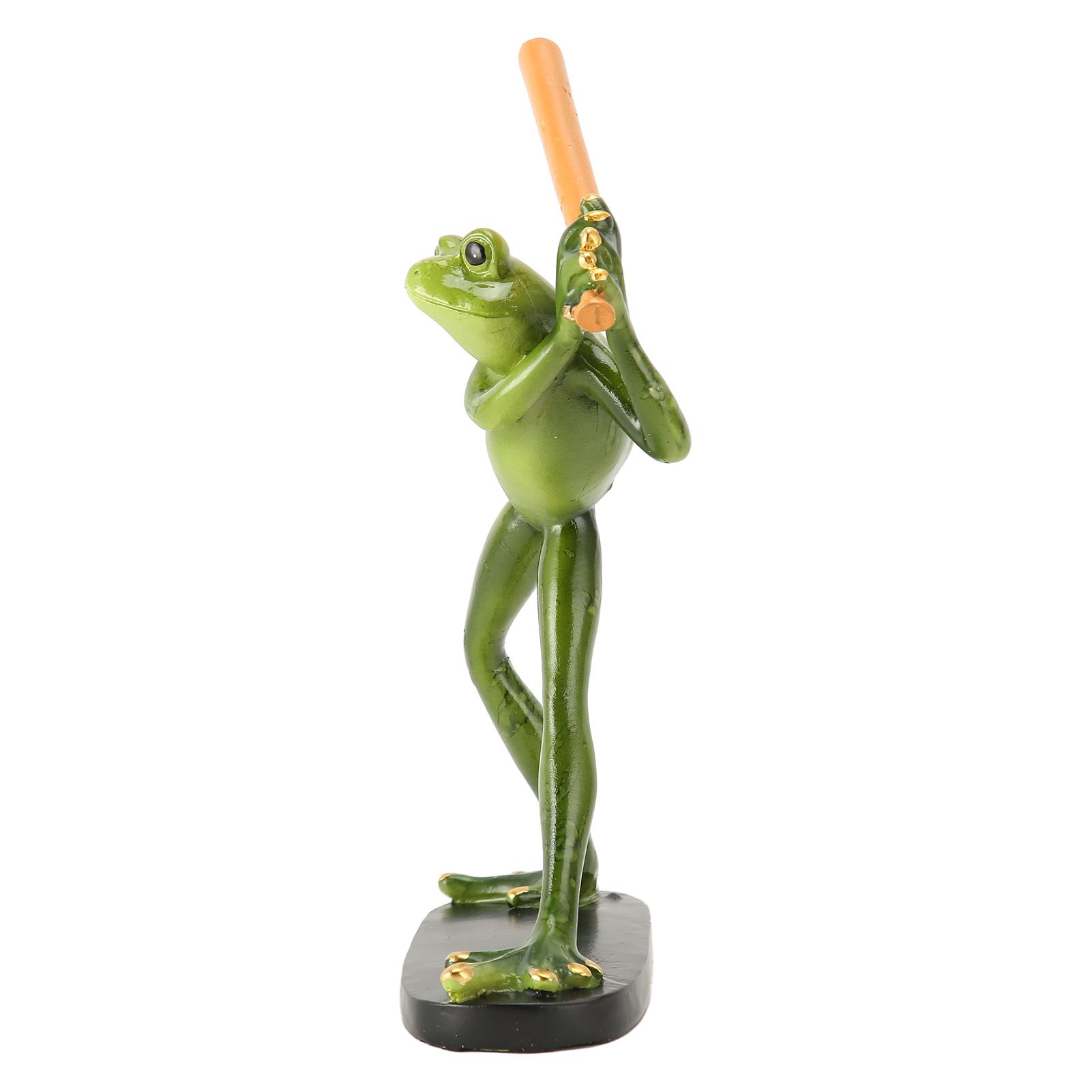 Frog Statue Resin Sports Frog Figurine Decor Sculpture Statue Crafts for Outdoor Garden Patio Lawn Bonsai Porch Play Baseball - Image 2