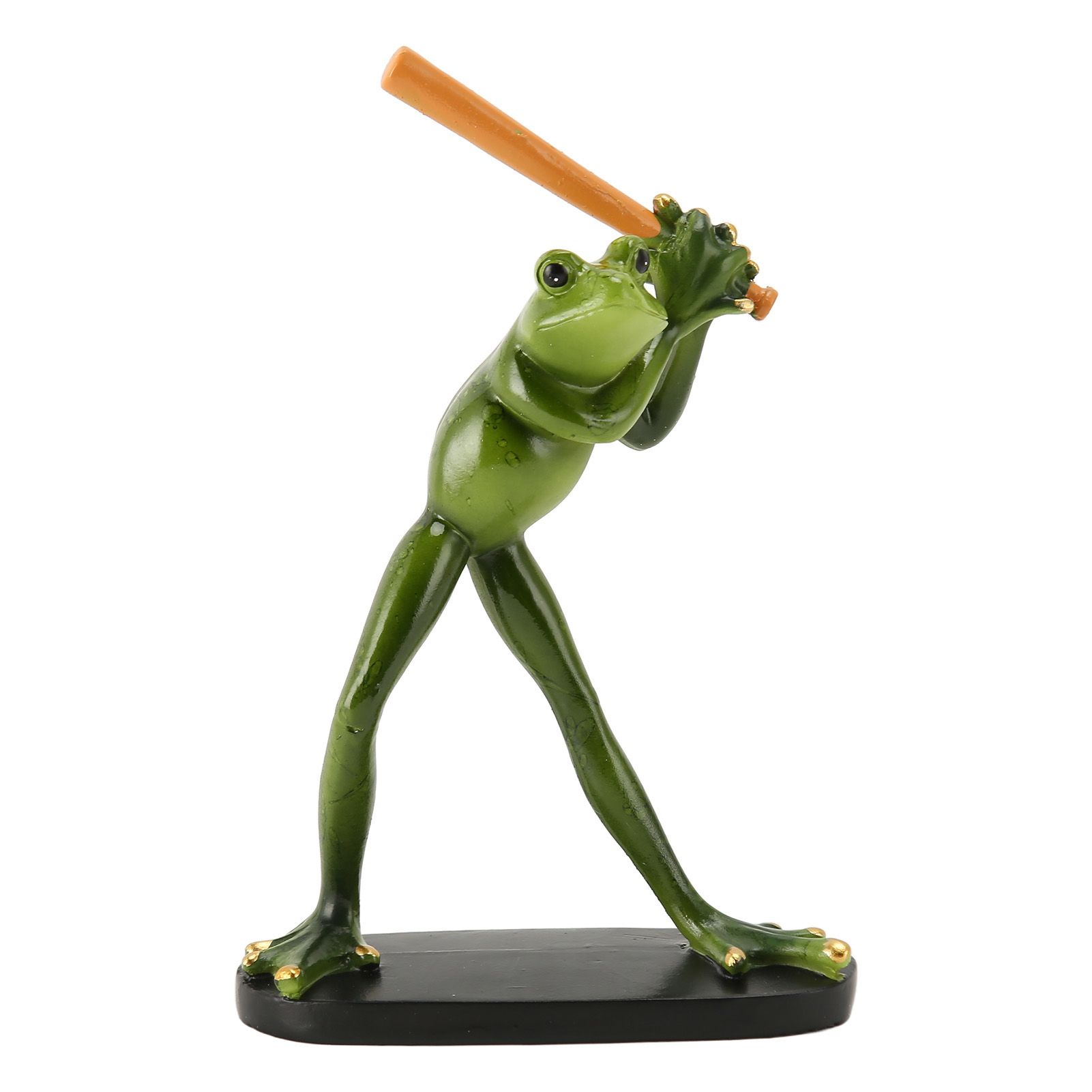 Frog Statue Resin Sports Frog Figurine Decor Sculpture Statue Crafts for Outdoor Garden Patio Lawn Bonsai Porch Play Baseball - Image 5