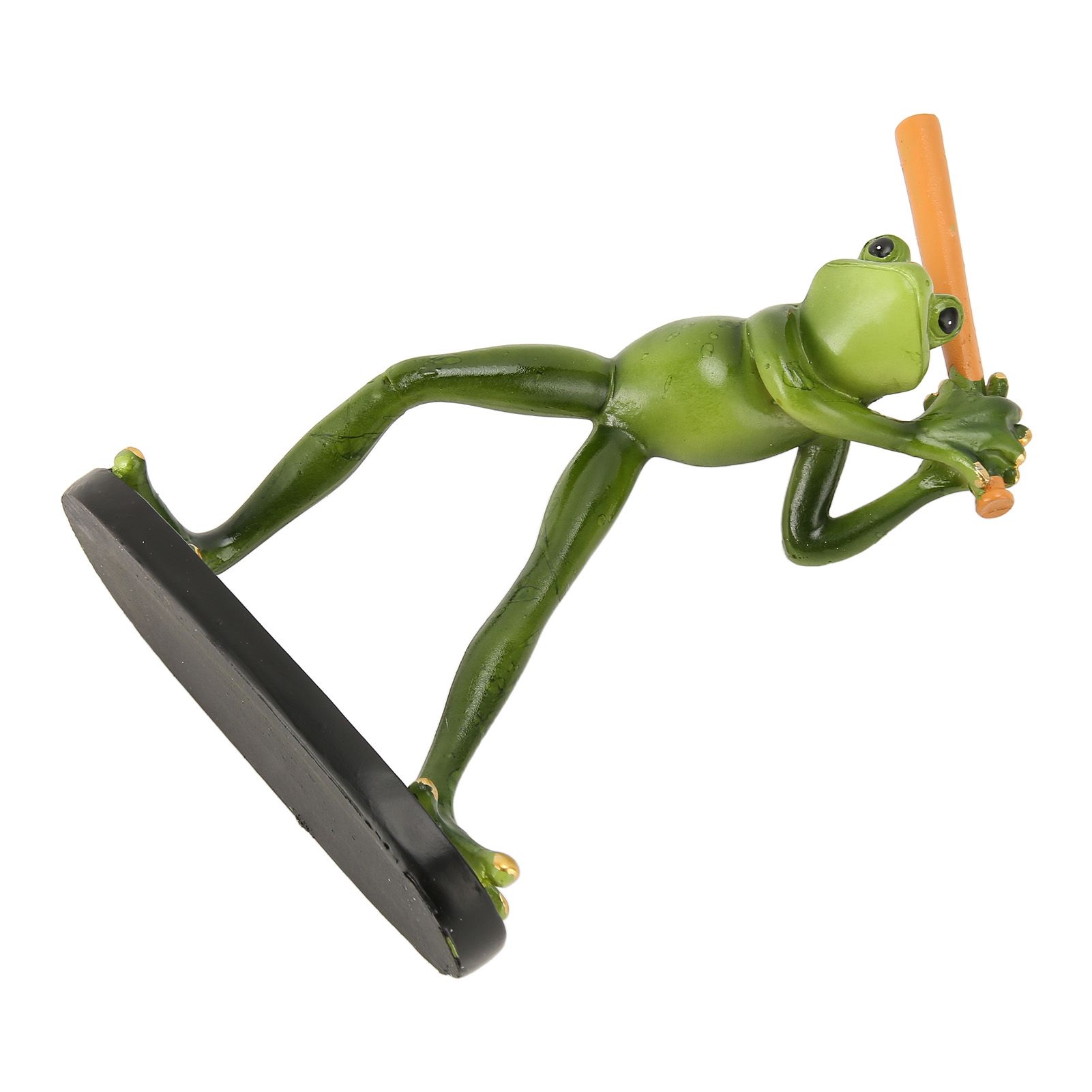 Frog Statue Resin Sports Frog Figurine Decor Sculpture Statue Crafts for Outdoor Garden Patio Lawn Bonsai Porch Play Baseball - Image 6