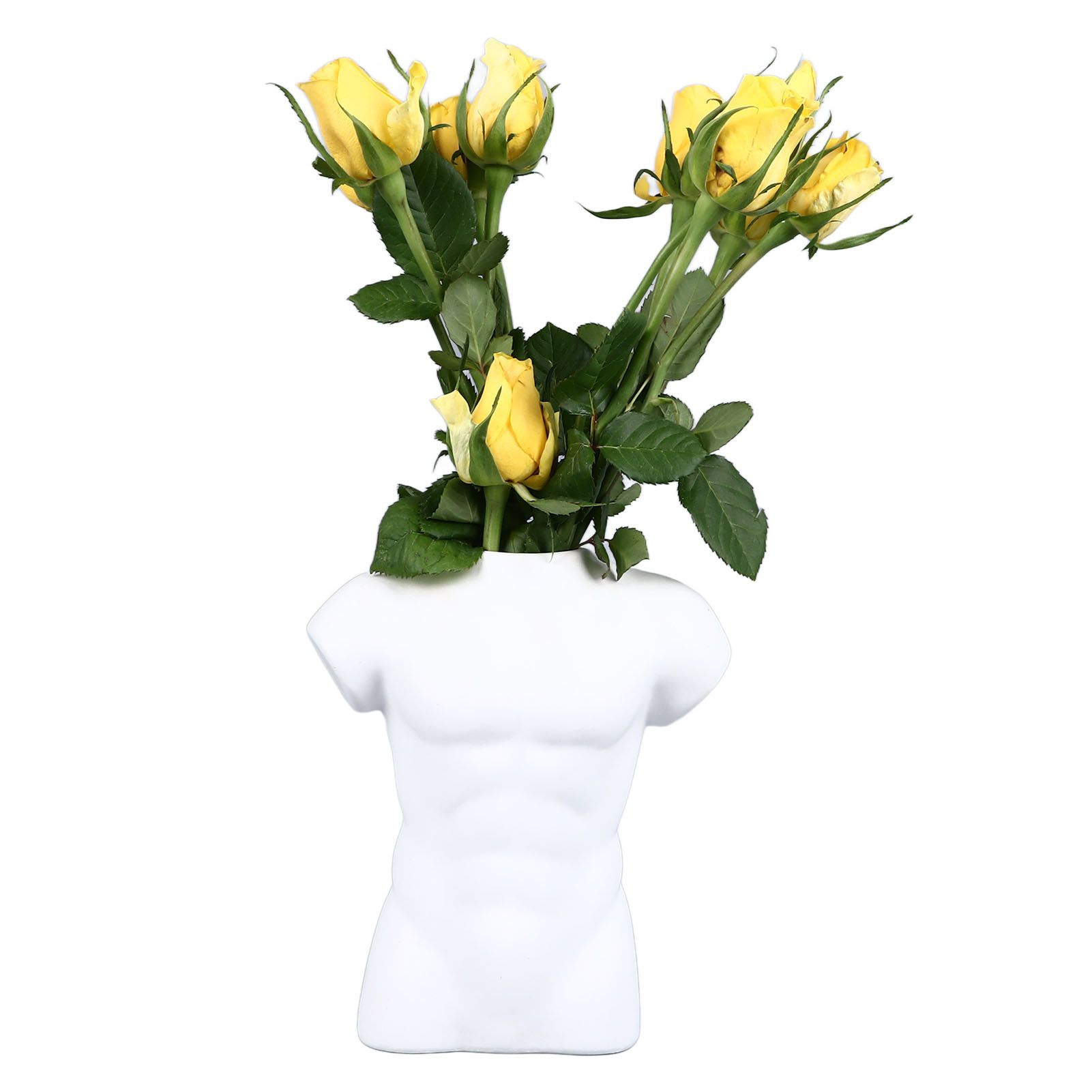 Men Body Vase Pottery Flower Vase Polished Compact Versatile Decor for Home Desk Office Living Room - Image 5