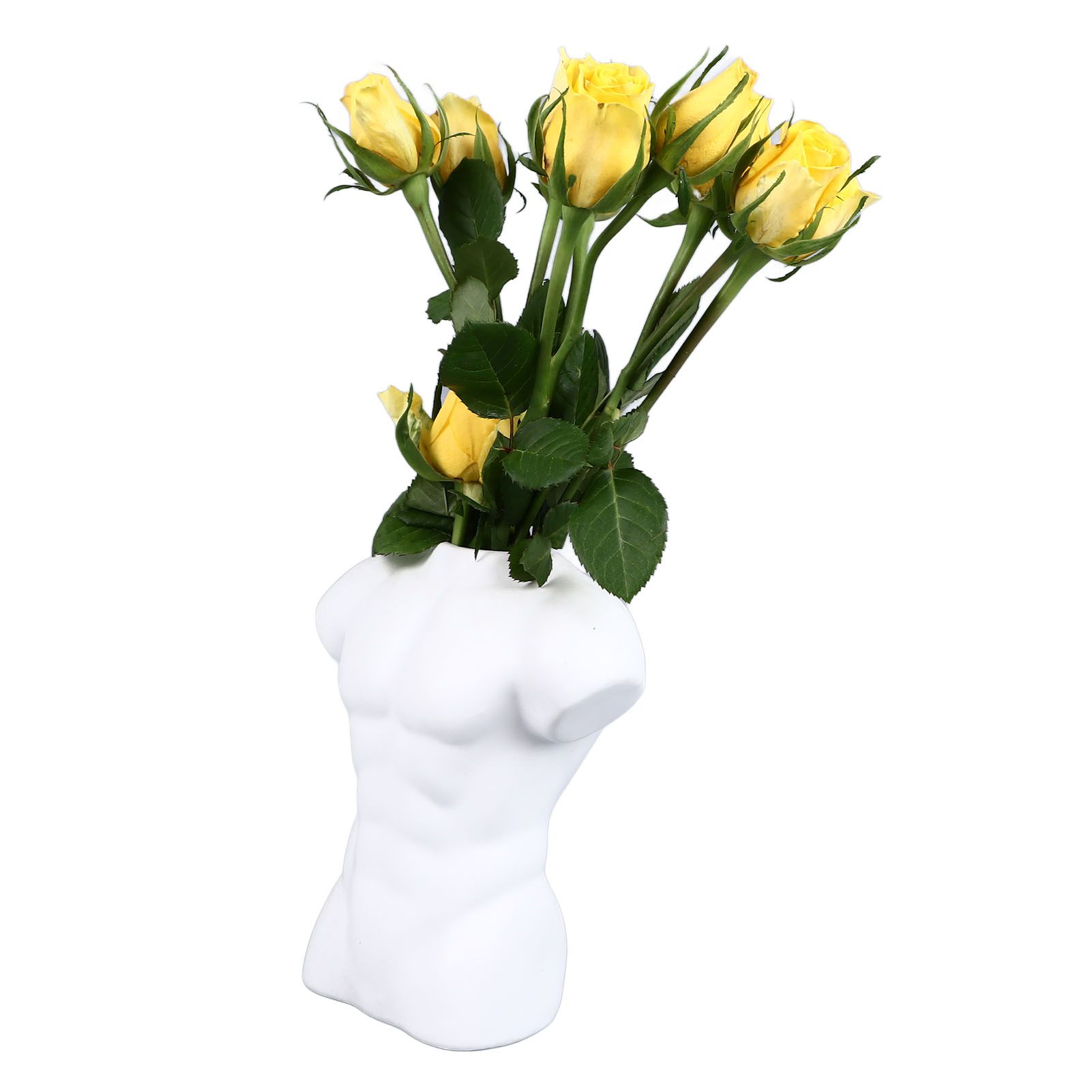 Men Body Vase Pottery Flower Vase Polished Compact Versatile Decor for Home Desk Office Living Room - Image 6