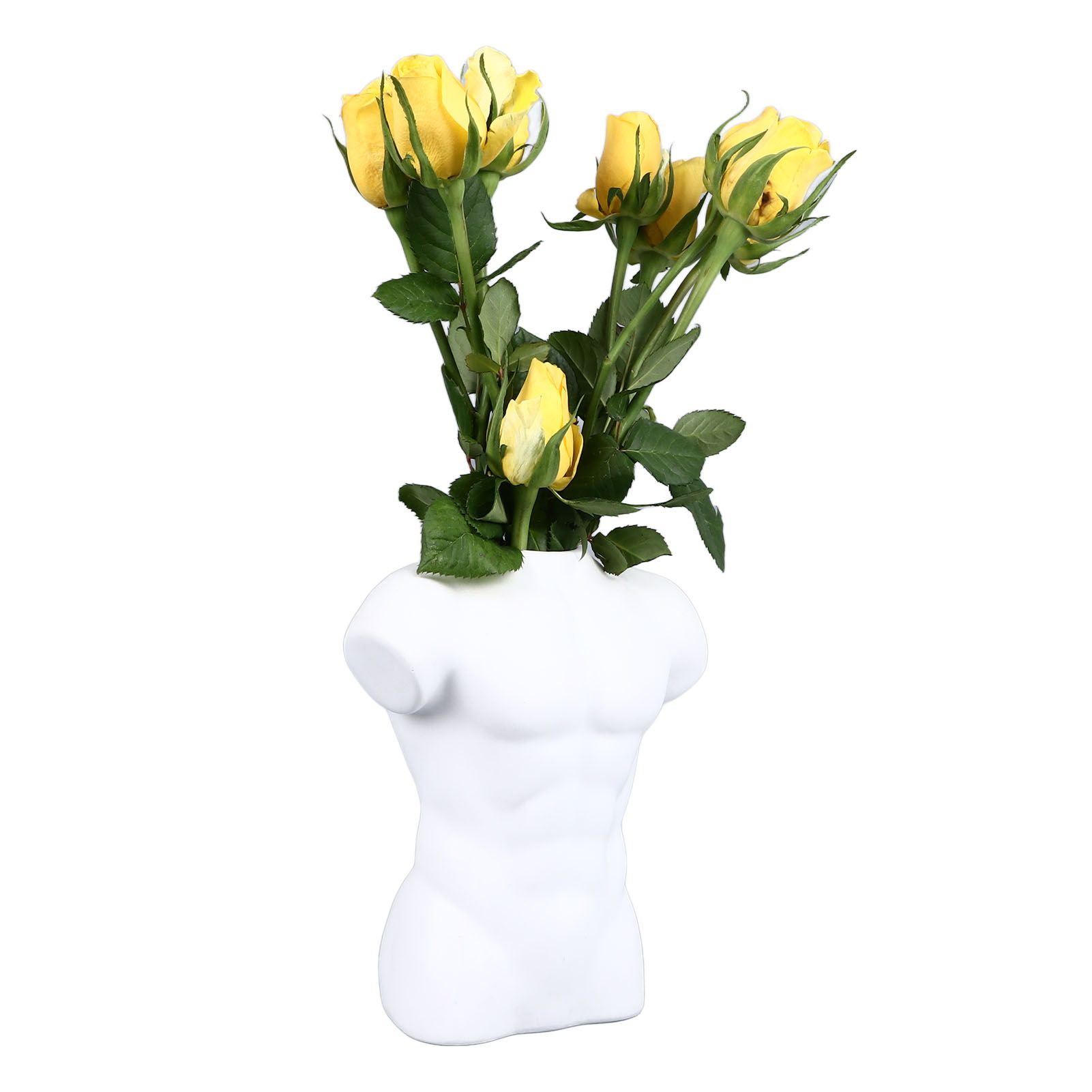Men Body Vase Pottery Flower Vase Polished Compact Versatile Decor for Home Desk Office Living Room - Image 7