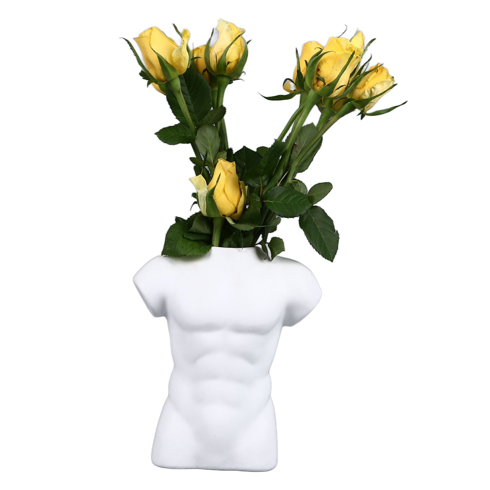 Men Body Vase Pottery Flower Vase Polished Compact Versatile Decor for Home Desk Office Living Room - Image 8