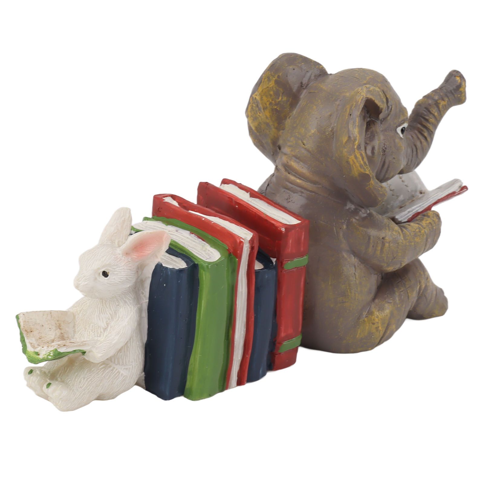Figurine Statue Ornament Elephant Bunny Reading Resin Long Lasting Garden Sculpture Decor for Desk Outdoor Yard Office - Image 6