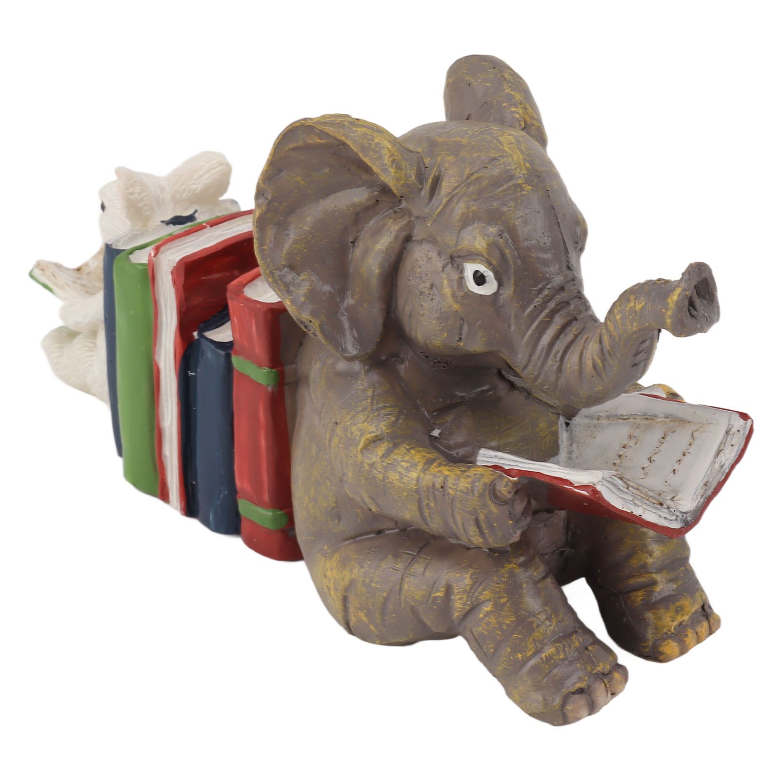 Figurine Statue Ornament Elephant Bunny Reading Resin Long Lasting Garden Sculpture Decor for Desk Outdoor Yard Office - Image 7