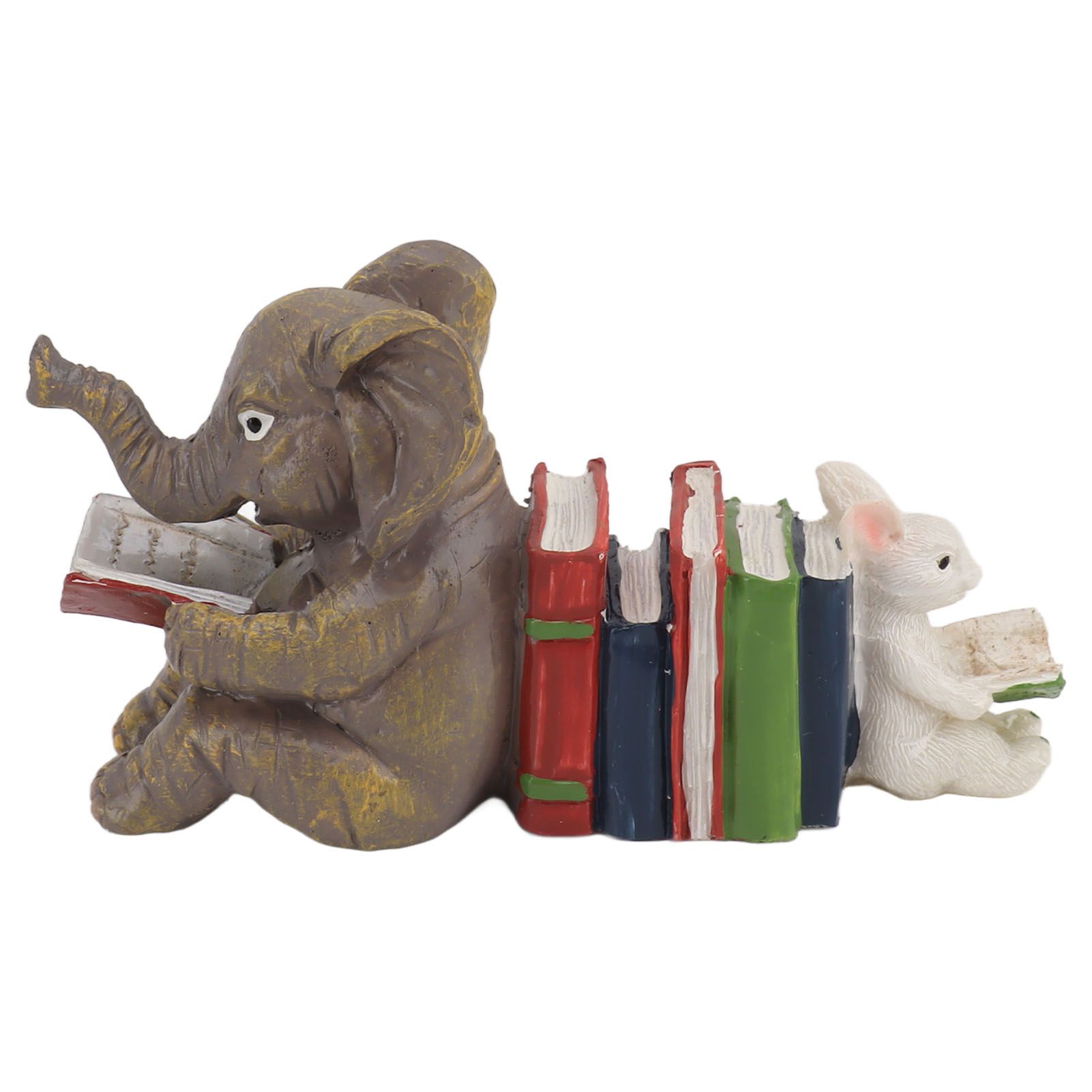 Figurine Statue Ornament Elephant Bunny Reading Resin Long Lasting Garden Sculpture Decor for Desk Outdoor Yard Office - Image 8