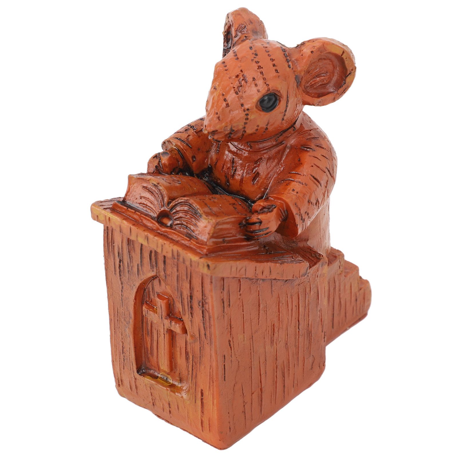 Church Mouse Statue Easy To Clean Brown Resin Church Mouse Resin Sculpture for Home - Image 7