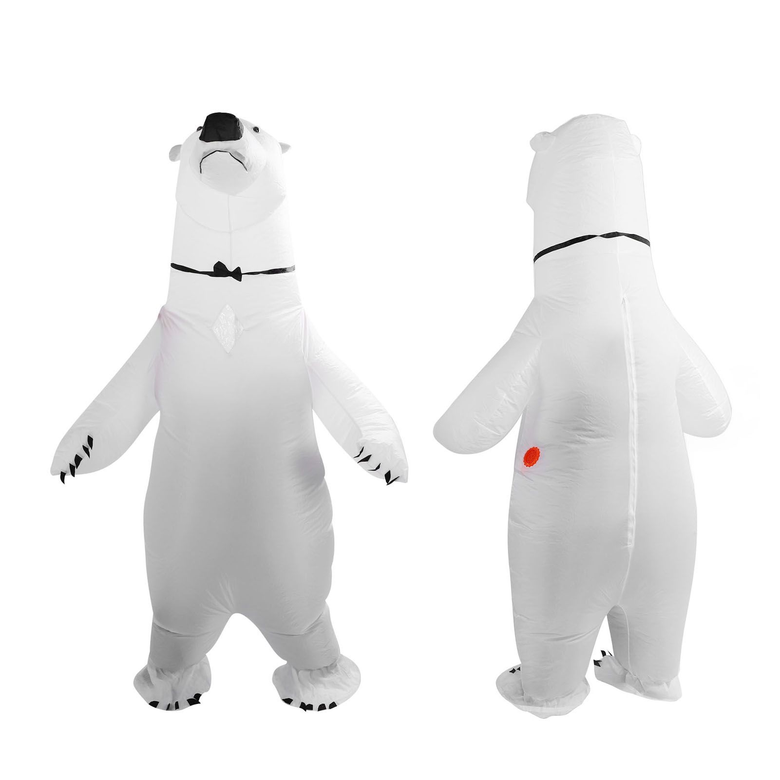 Inflatable Polar Bear Costume Reinforced Stitching Lightweight Reusable Waterproof Blow Up Animal Costumes for Halloween Cosplay - Image 2