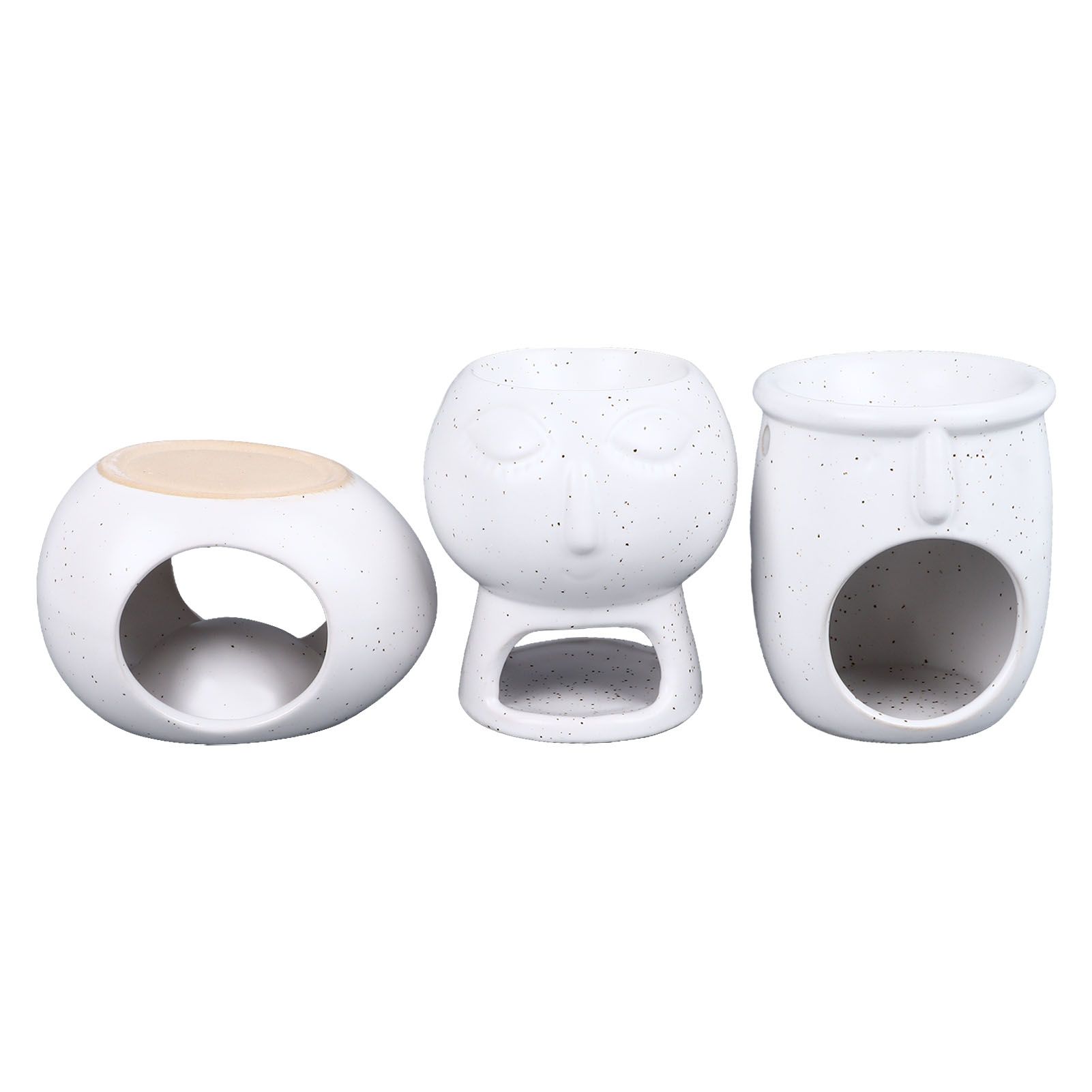3Pcs Ceramic Tealight Candle Holder Oil Burner Wax Melt Oil Burner for Home Bedroom Decor Christmas Housewarming Gift - Image 1