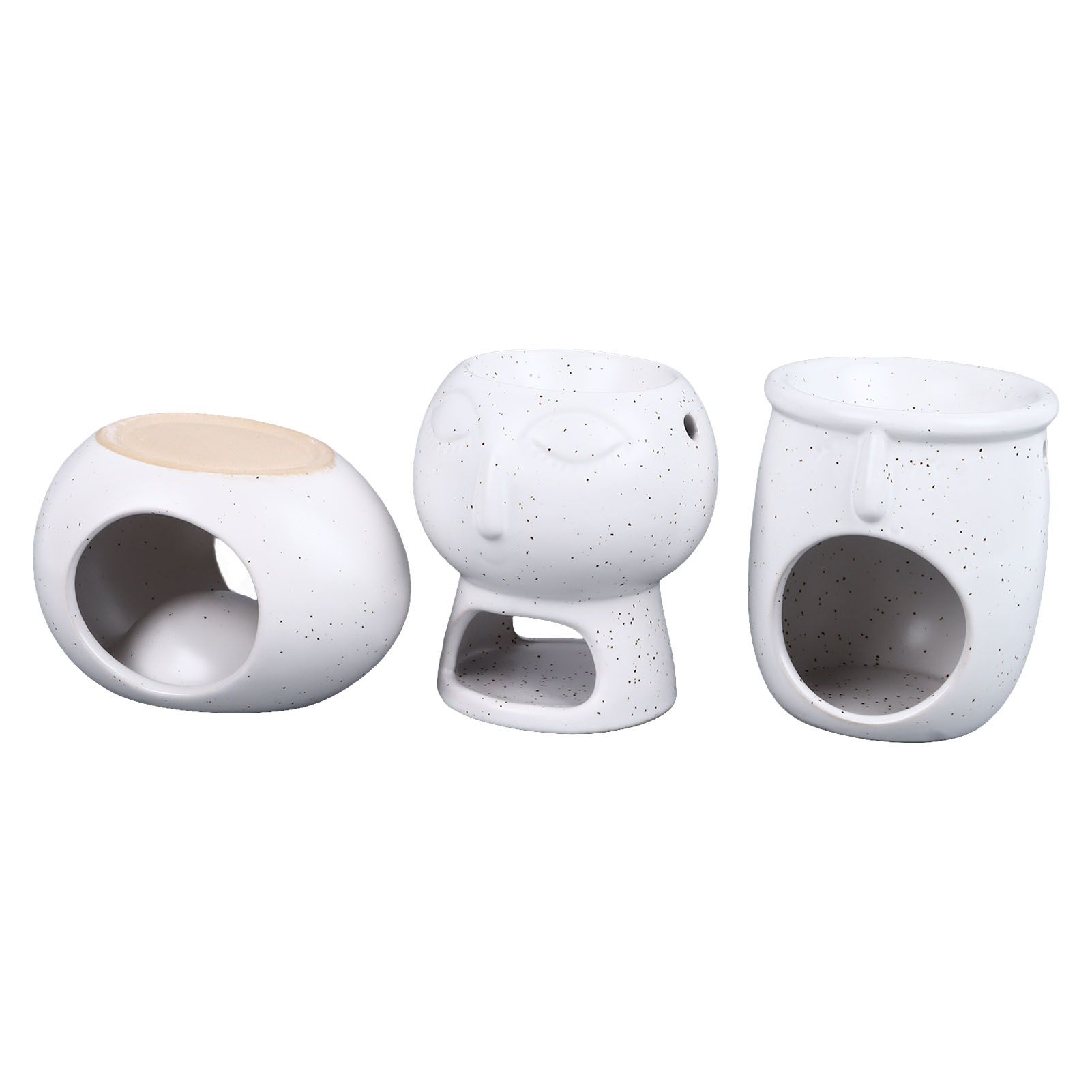 3Pcs Ceramic Tealight Candle Holder Oil Burner Wax Melt Oil Burner for Home Bedroom Decor Christmas Housewarming Gift - Image 3