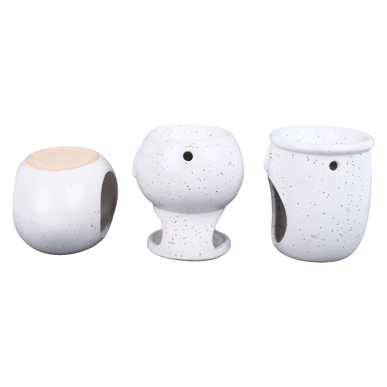 3Pcs Ceramic Tealight Candle Holder Oil Burner Wax Melt Oil Burner for Home Bedroom Decor Christmas Housewarming Gift - Image 4