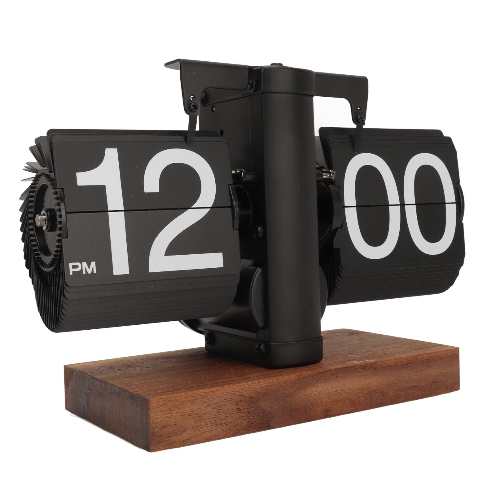 Digital Flip Down Clock Retro Automatic Turning Battery Operated Mechanical Clock for Home Room Office Decoration Black - Image 5