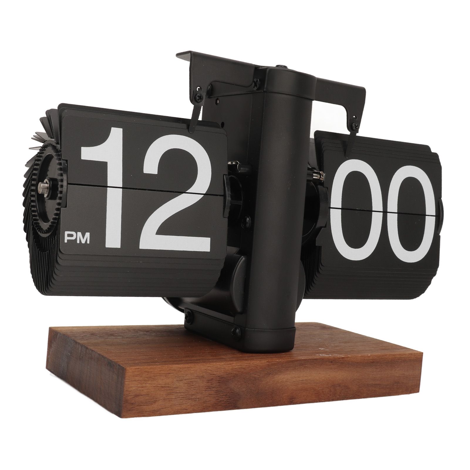 Digital Flip Down Clock Retro Automatic Turning Battery Operated Mechanical Clock for Home Room Office Decoration Black - Image 7