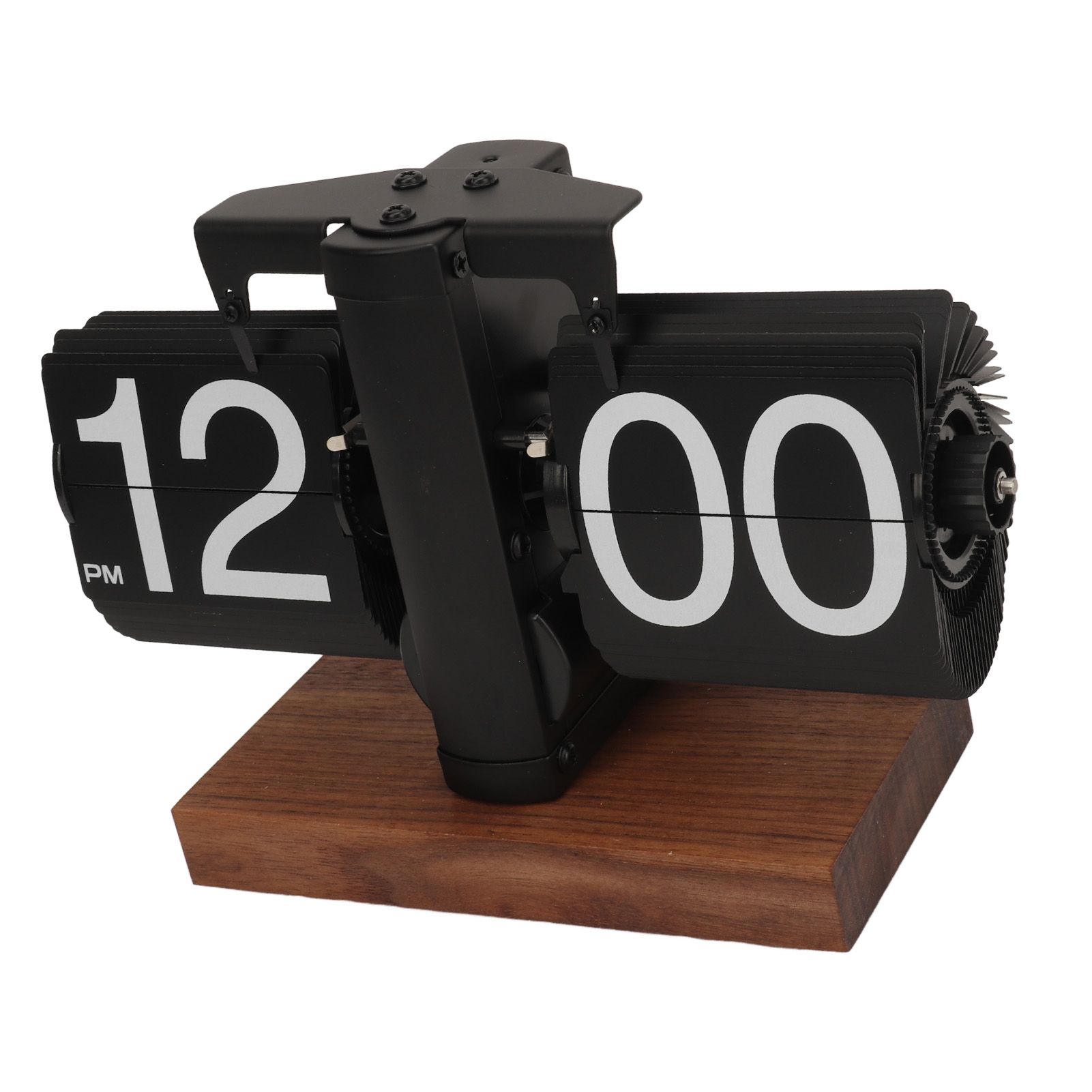Digital Flip Down Clock Retro Automatic Turning Battery Operated Mechanical Clock for Home Room Office Decoration Black - Image 8