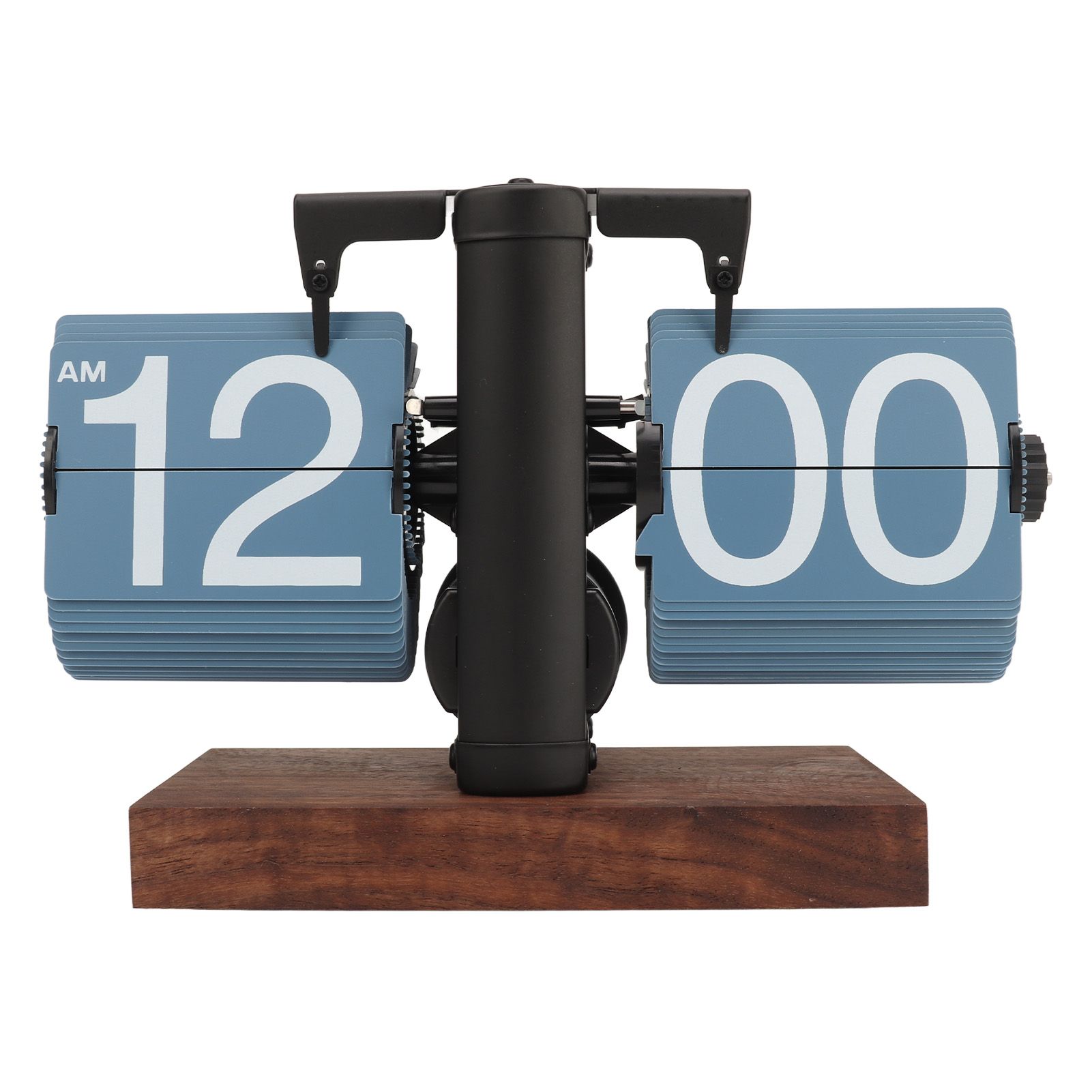Digital Flip Down Clock Retro Automatic Turning Battery Operated Mechanical Clock for Home Room Office Decoration Blue - Image 4