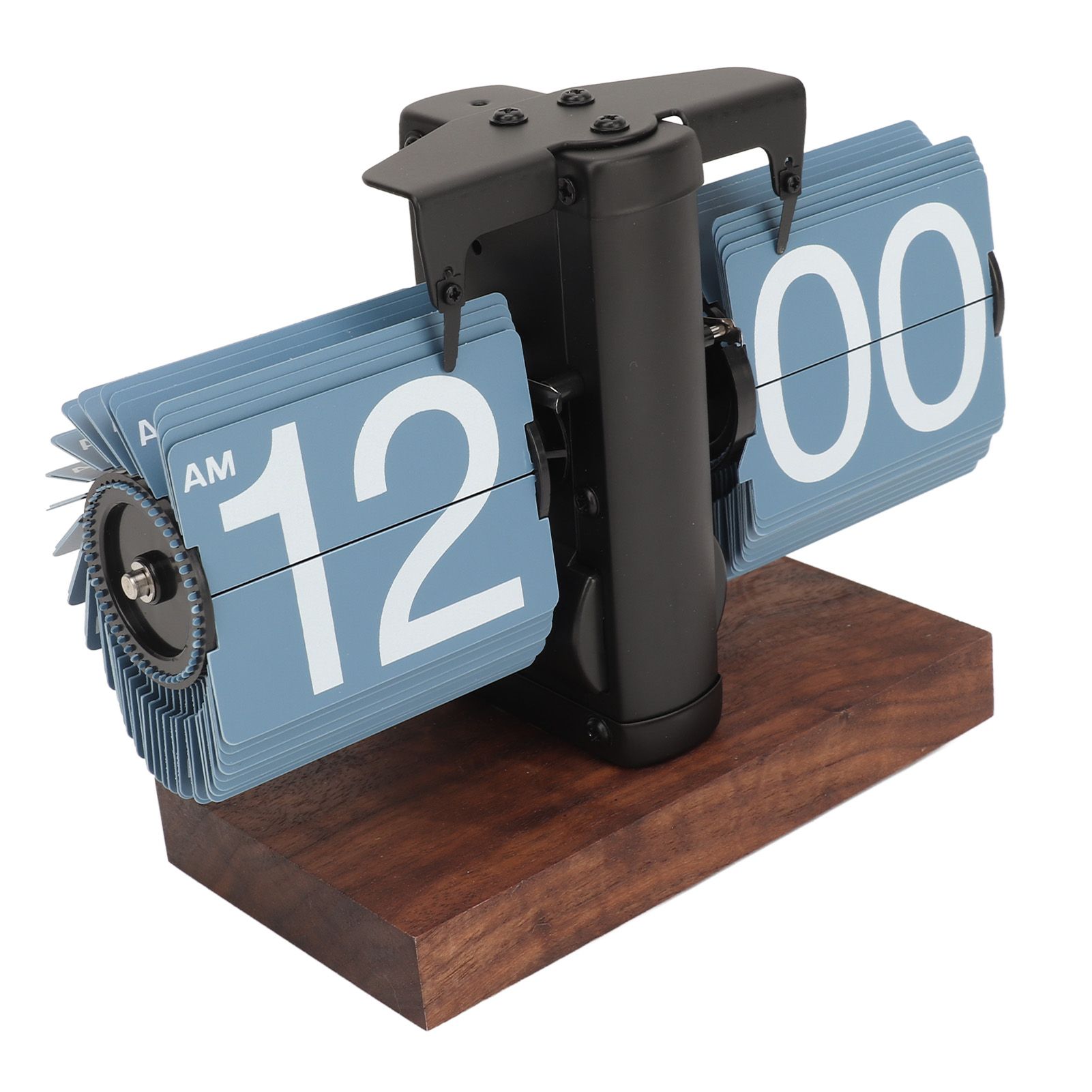 Digital Flip Down Clock Retro Automatic Turning Battery Operated Mechanical Clock for Home Room Office Decoration Blue - Image 7