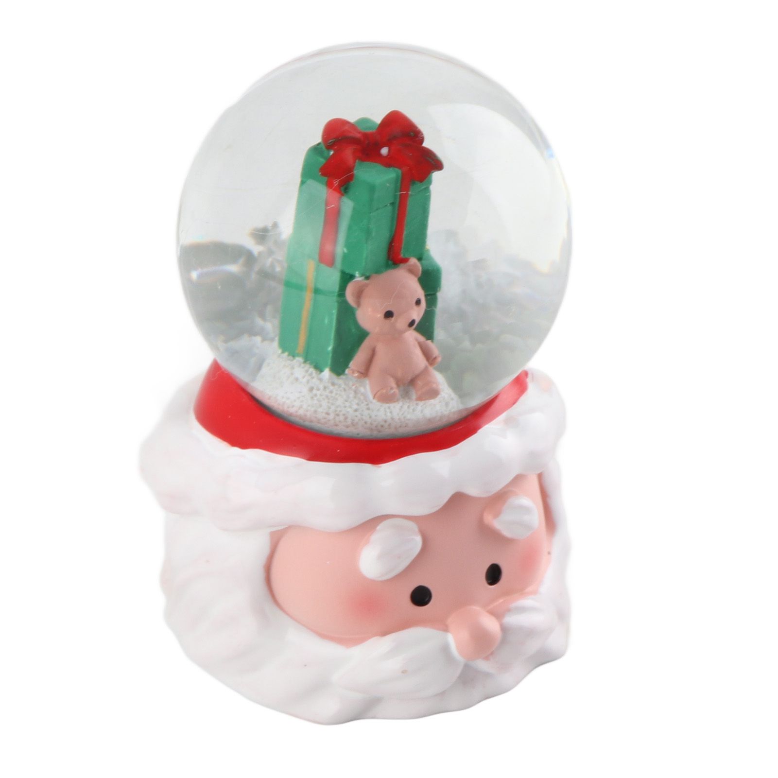 Lighted Christmas Crystal Ball Resin Cute Battery Powered Desktop Christmas Globe Decor Ornament for Home Party Gifts Present - Image 2