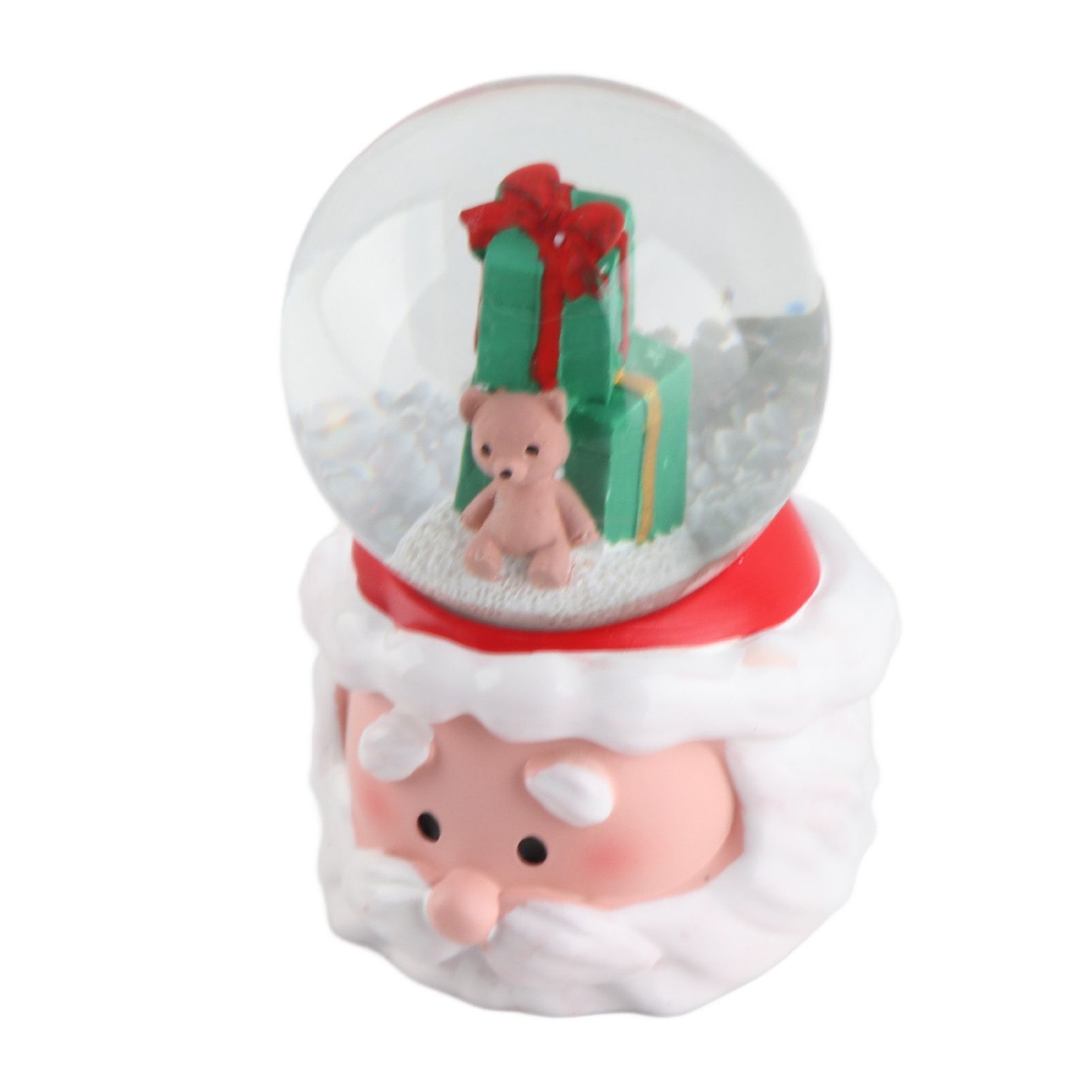 Lighted Christmas Crystal Ball Resin Cute Battery Powered Desktop Christmas Globe Decor Ornament for Home Party Gifts Present - Image 3