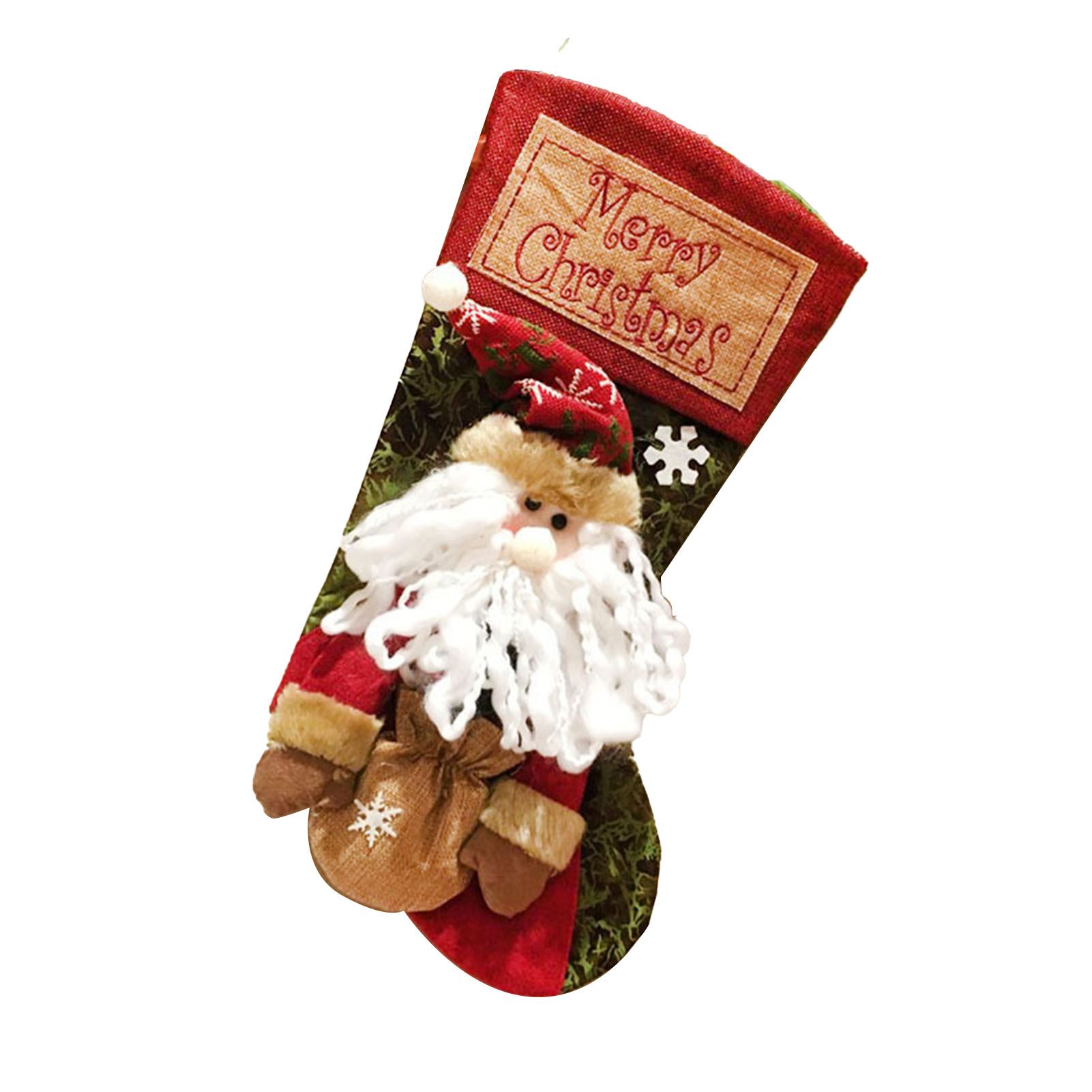 Christmas Stockings Exquisite Handcrafted Personalized Xmas Hanging Stocking for Gift Exchange Party Favor Old Man - Image 1