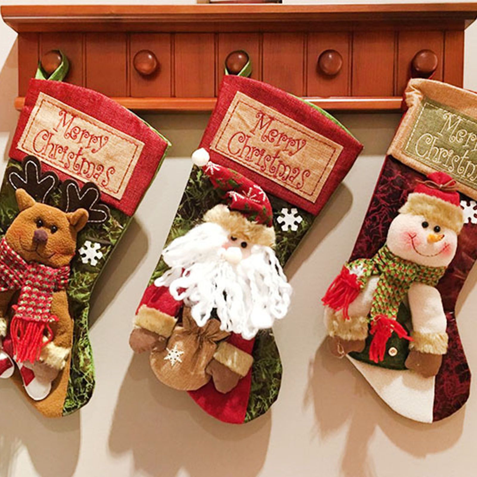 Christmas Stockings Exquisite Handcrafted Personalized Xmas Hanging Stocking for Gift Exchange Party Favor Old Man - Image 7