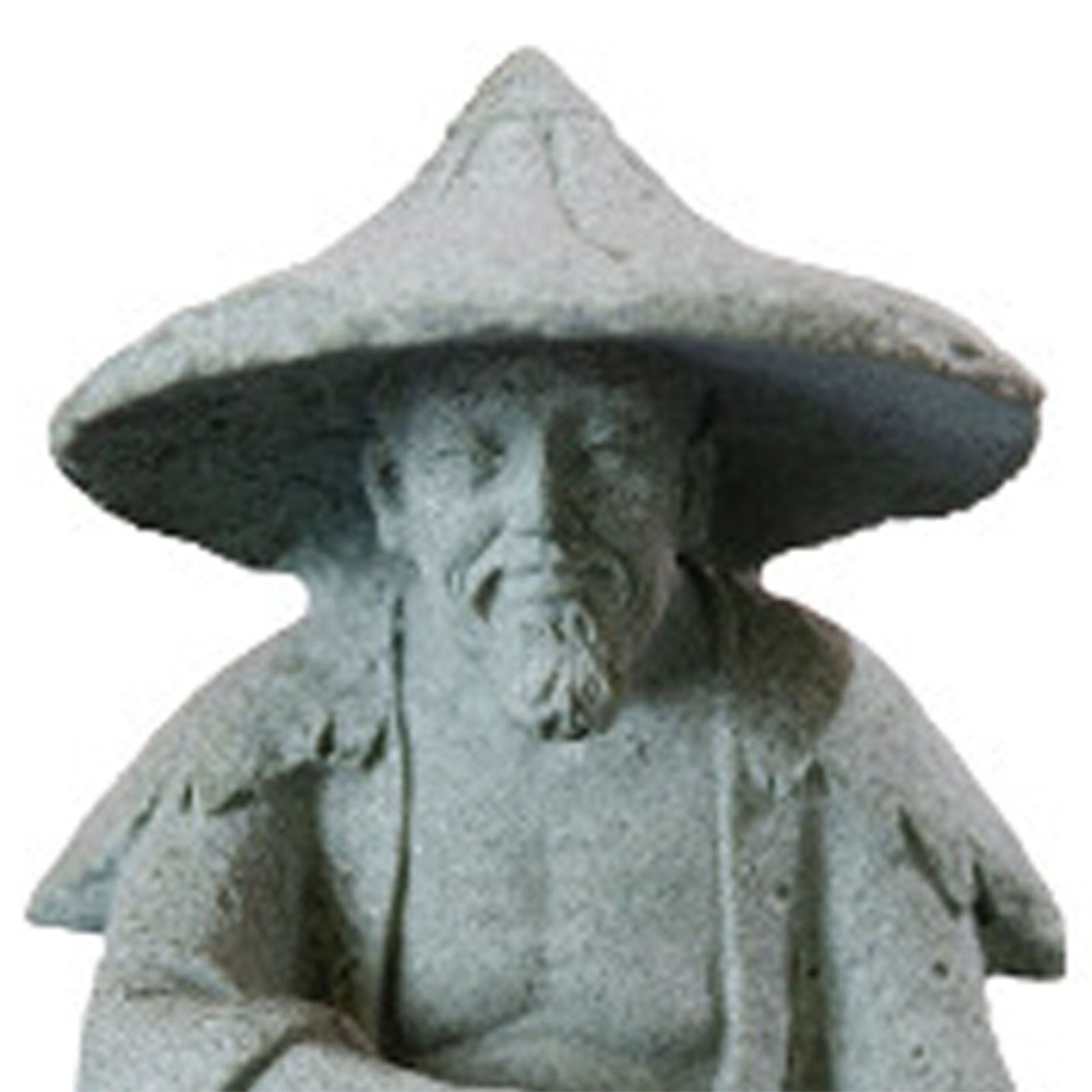 Fisherman Ornament Resin Unique Light Gray Old Man Fishing Statues for Rock Garden Ecological Fish Tank Micro Landscape - Image 8