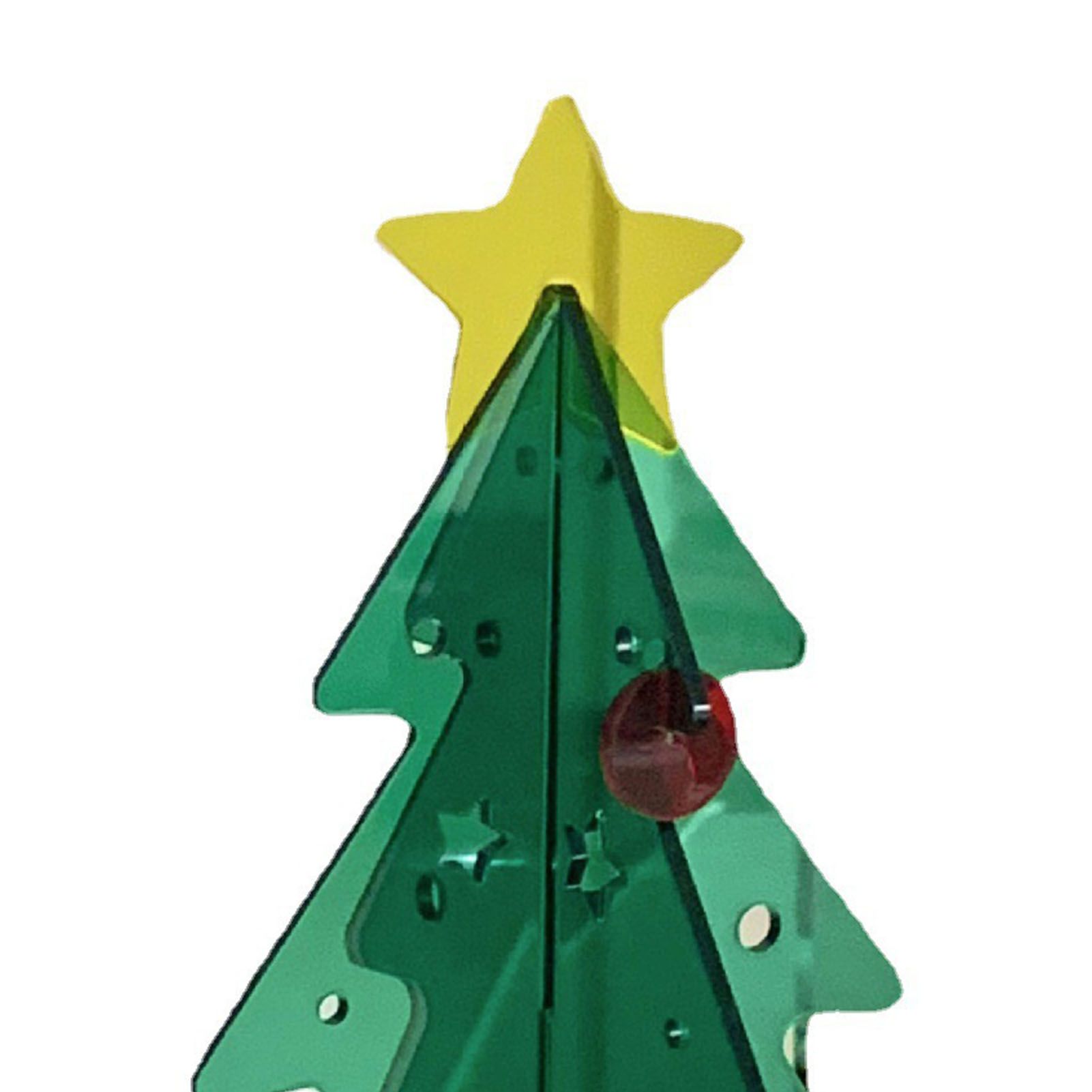 Acrylic Christmas Tree DIY Kit Mini Simple Installation Desktop Christmas Tree for Gift Decoration S 80x110mm - Image 5