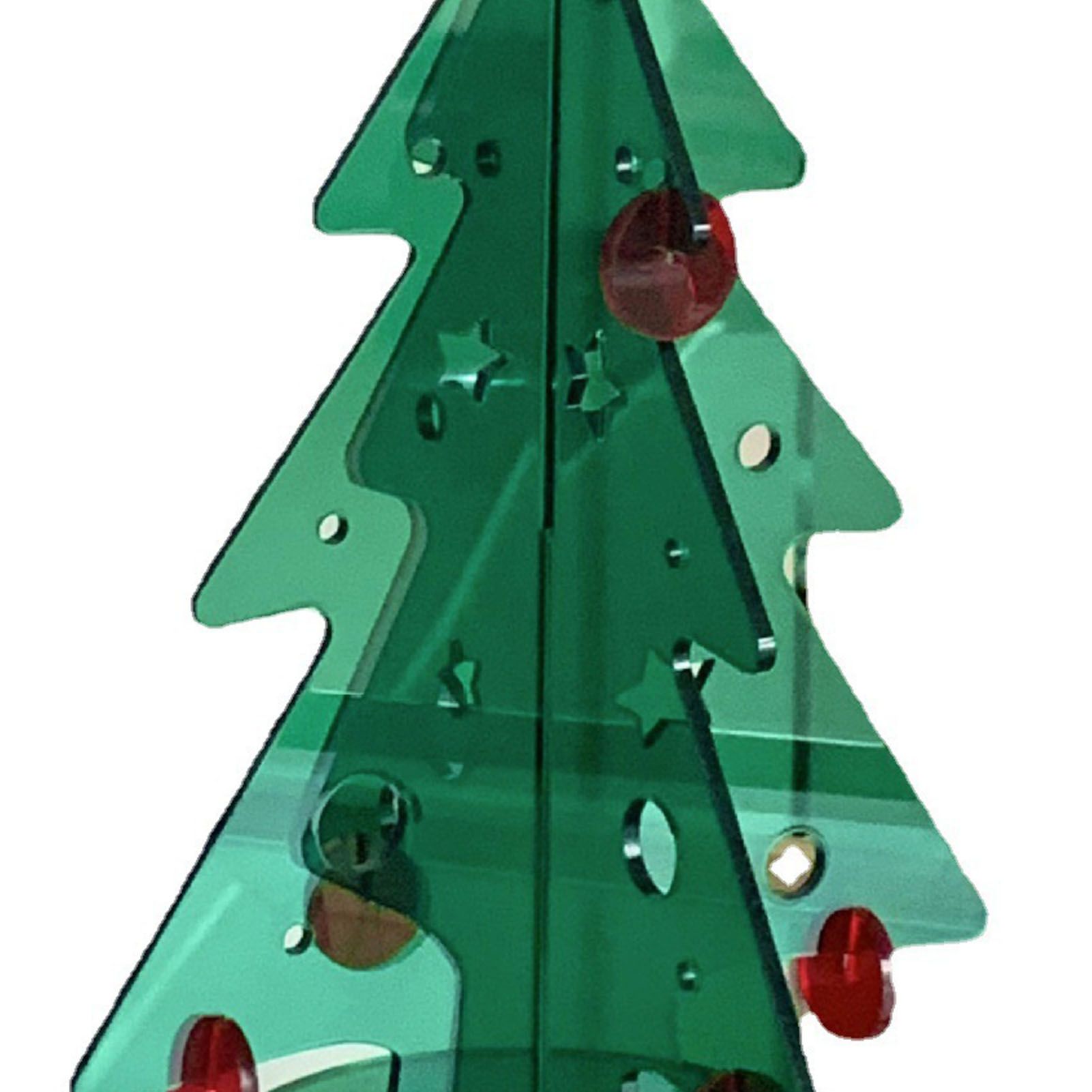 Acrylic Christmas Tree DIY Kit Mini Simple Installation Desktop Christmas Tree for Gift Decoration S 80x110mm - Image 6