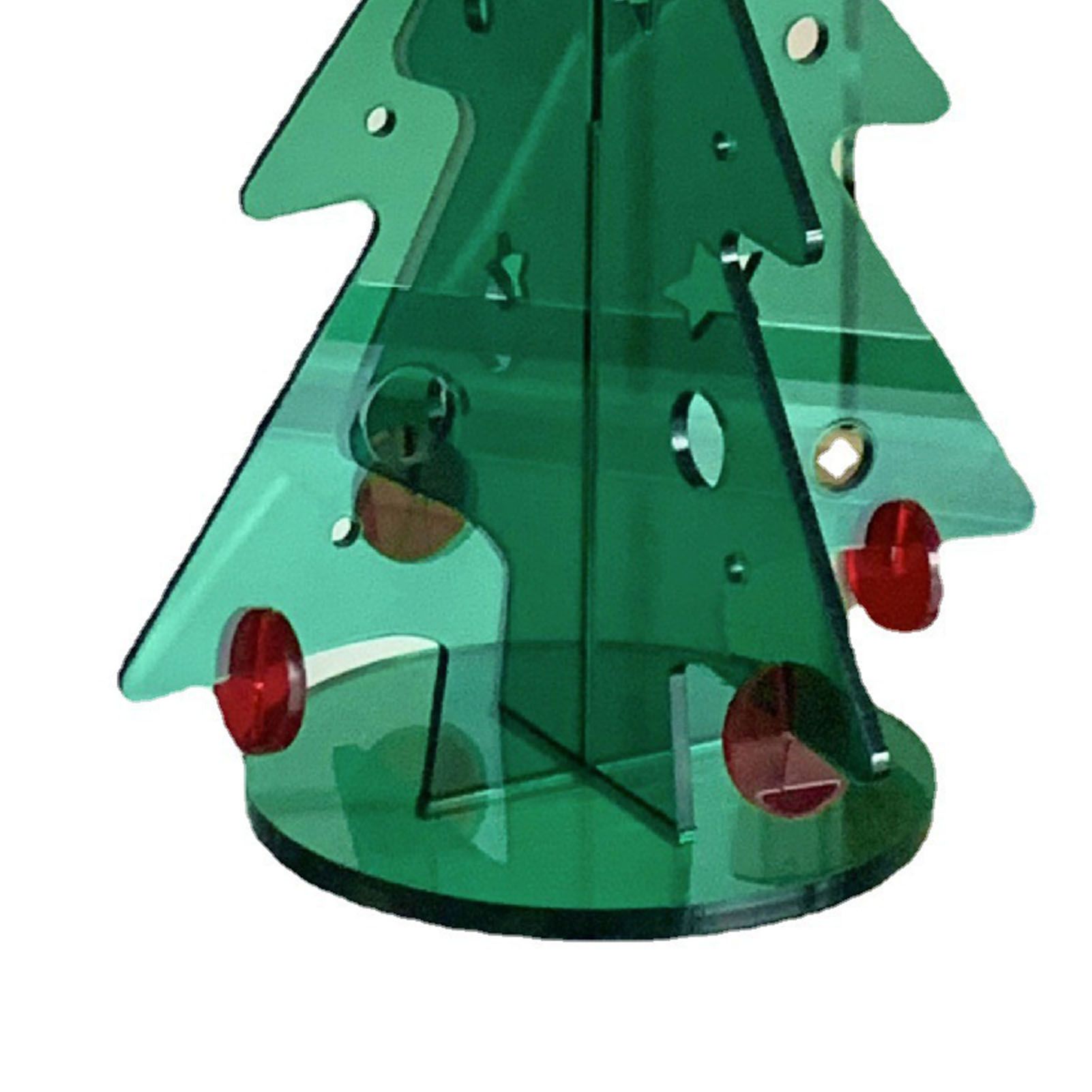 Acrylic Christmas Tree DIY Kit Mini Simple Installation Desktop Christmas Tree for Gift Decoration M 145x195mm - Image 7