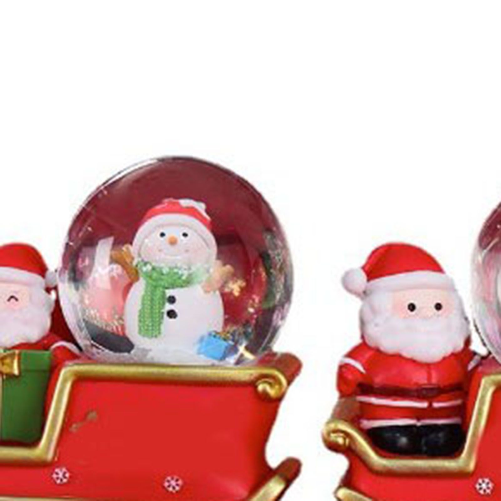 Santa Sleigh Ornament Crystal Globe Ball Light Resin Desktop Christmas Decoration with Battery For Gifts Home - Image 8