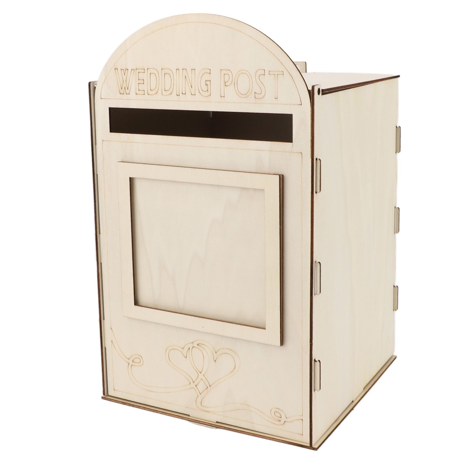 DIY Wooden Wedding Mailbox Post Box with Lock Key for Reception Wedding Anniversary Party Decoration JM01617 - Image 1