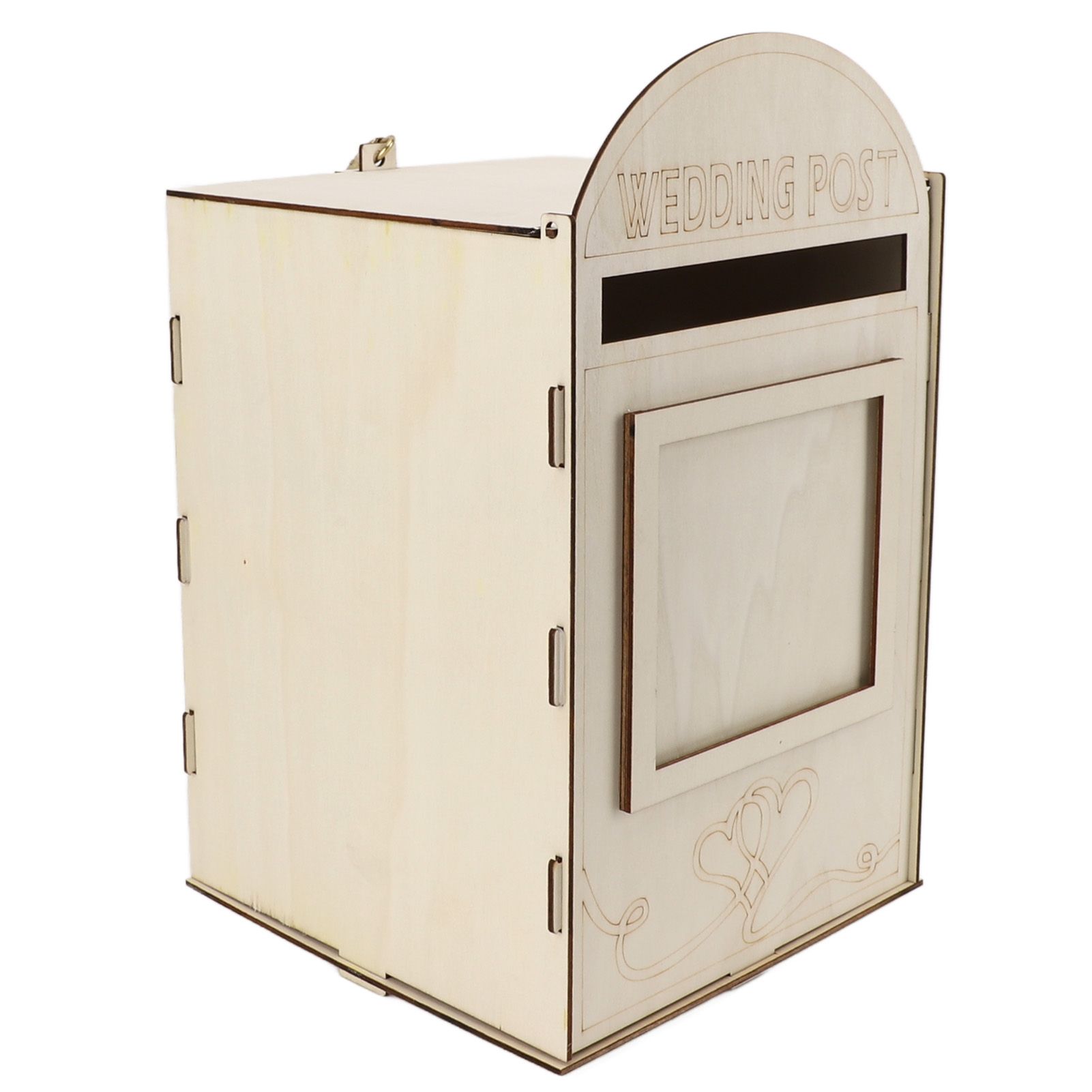 DIY Wooden Wedding Mailbox Post Box with Lock Key for Reception Wedding Anniversary Party Decoration JM01617 - Image 4