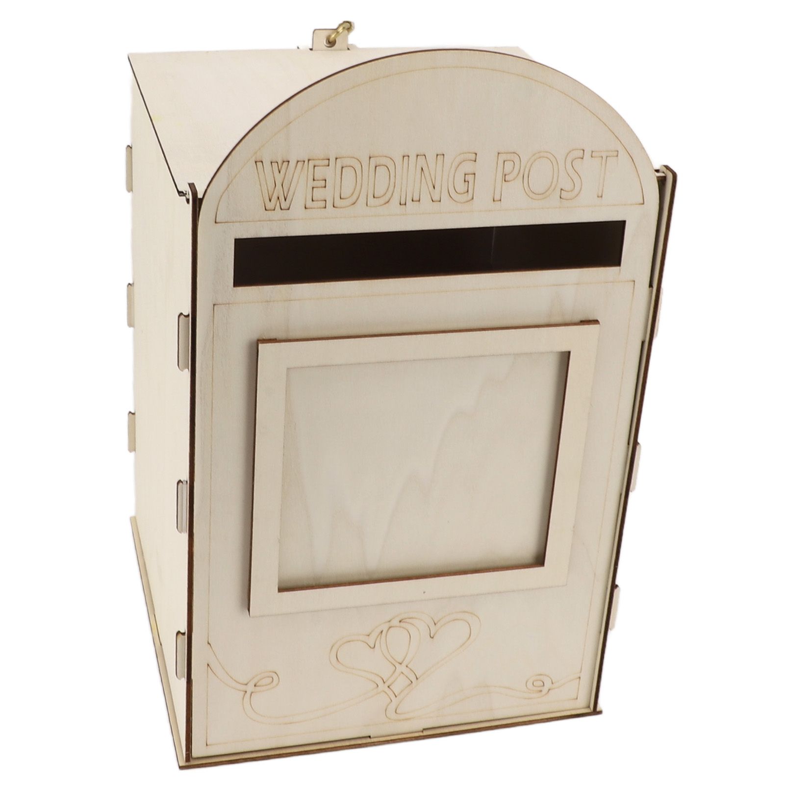 DIY Wooden Wedding Mailbox Post Box with Lock Key for Reception Wedding Anniversary Party Decoration JM01617 - Image 8