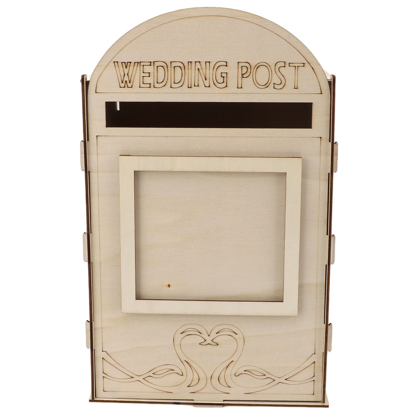 DIY Wooden Wedding Mailbox Post Box with Lock Key for Reception Wedding Anniversary Party Decoration JM01618 - Image 6